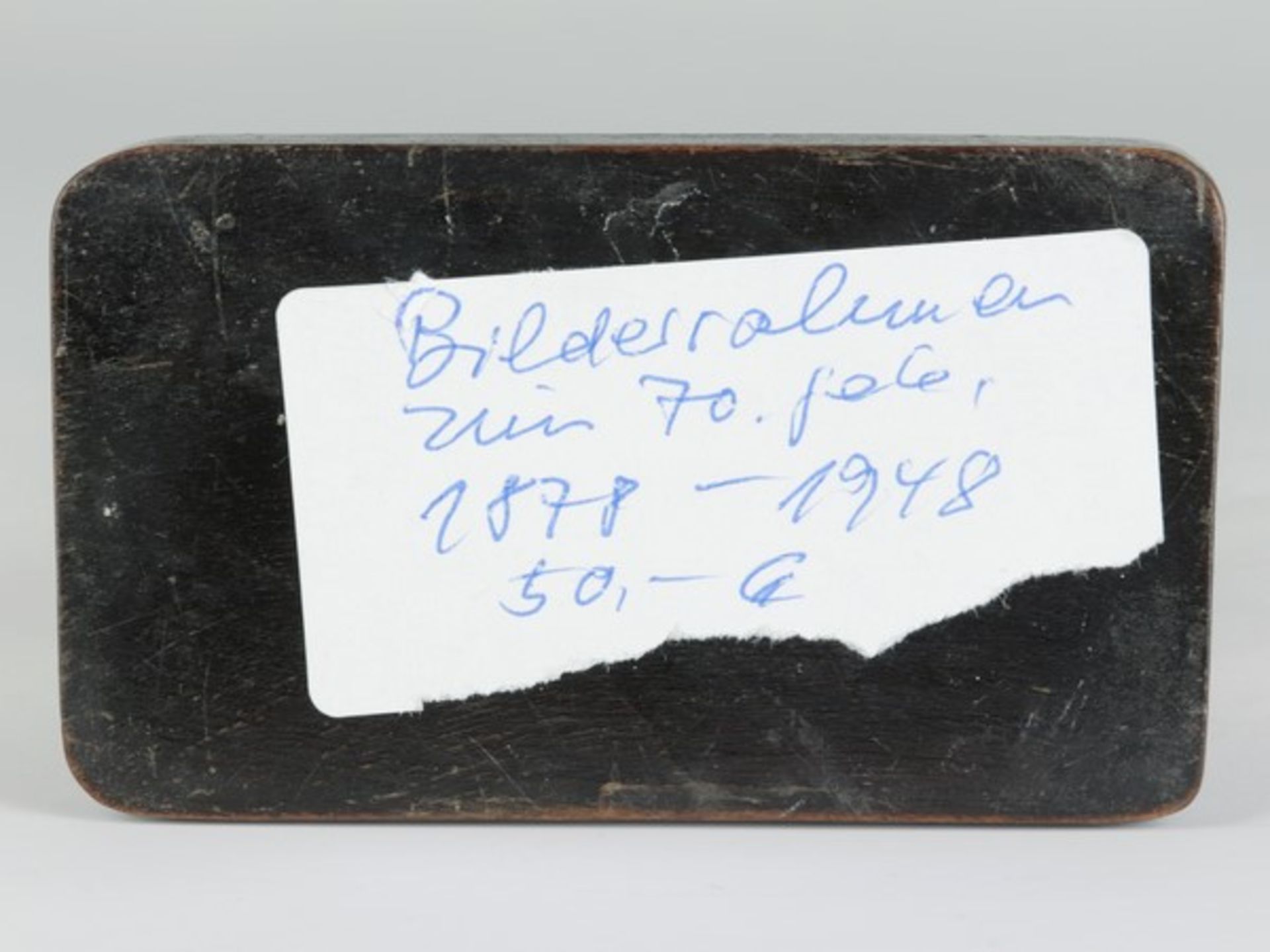 Bilderrahmensilberfarbenes Metall, rechteckige Holzplatte, abgerundete Ecken, hochrechteckige - Bild 4 aus 4