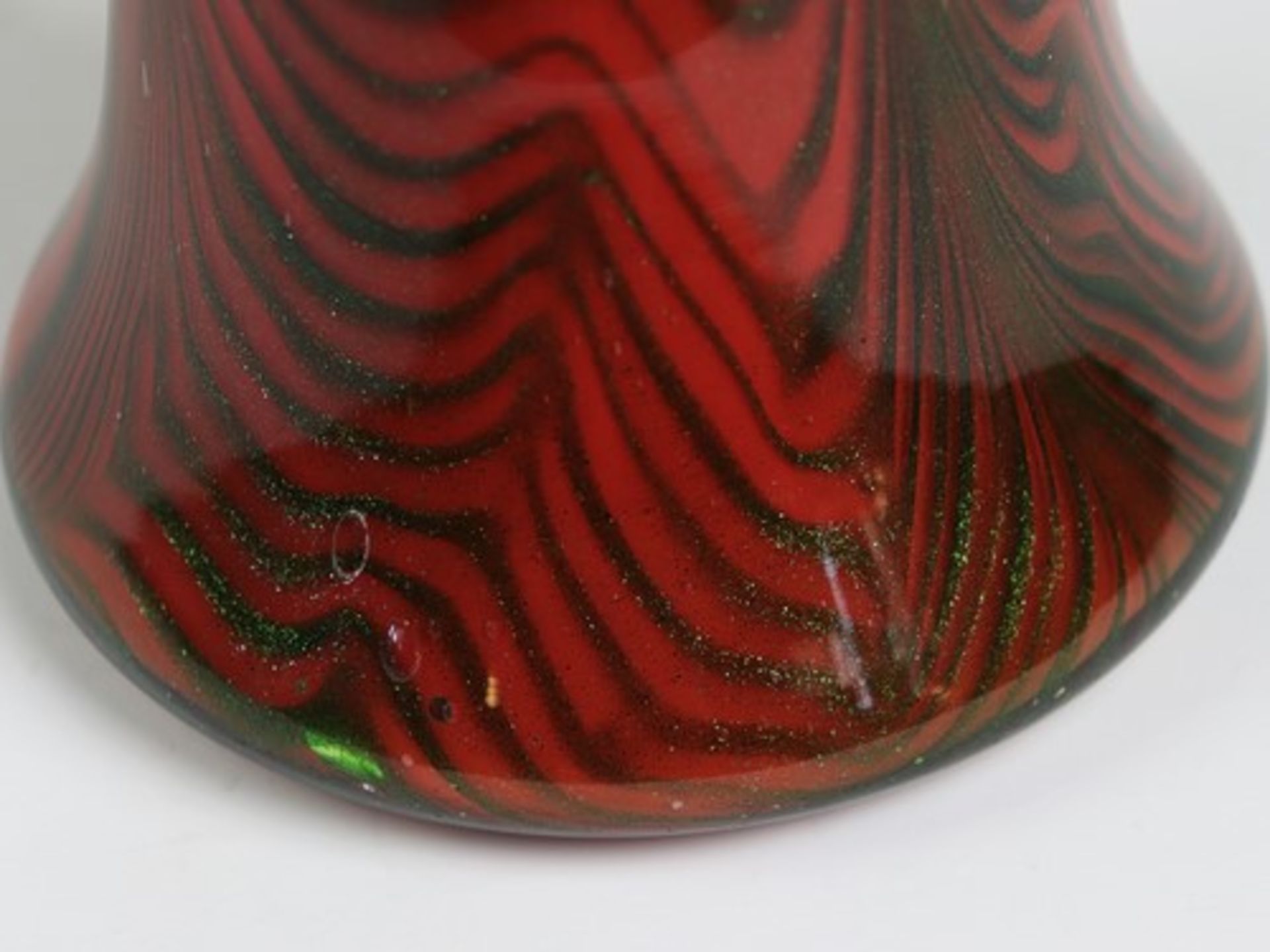 Leerdam Unica - Vase1950/60er J., farbloses dickwandiges Glas, runder breiter Stand m. geschliffenem - Bild 3 aus 7