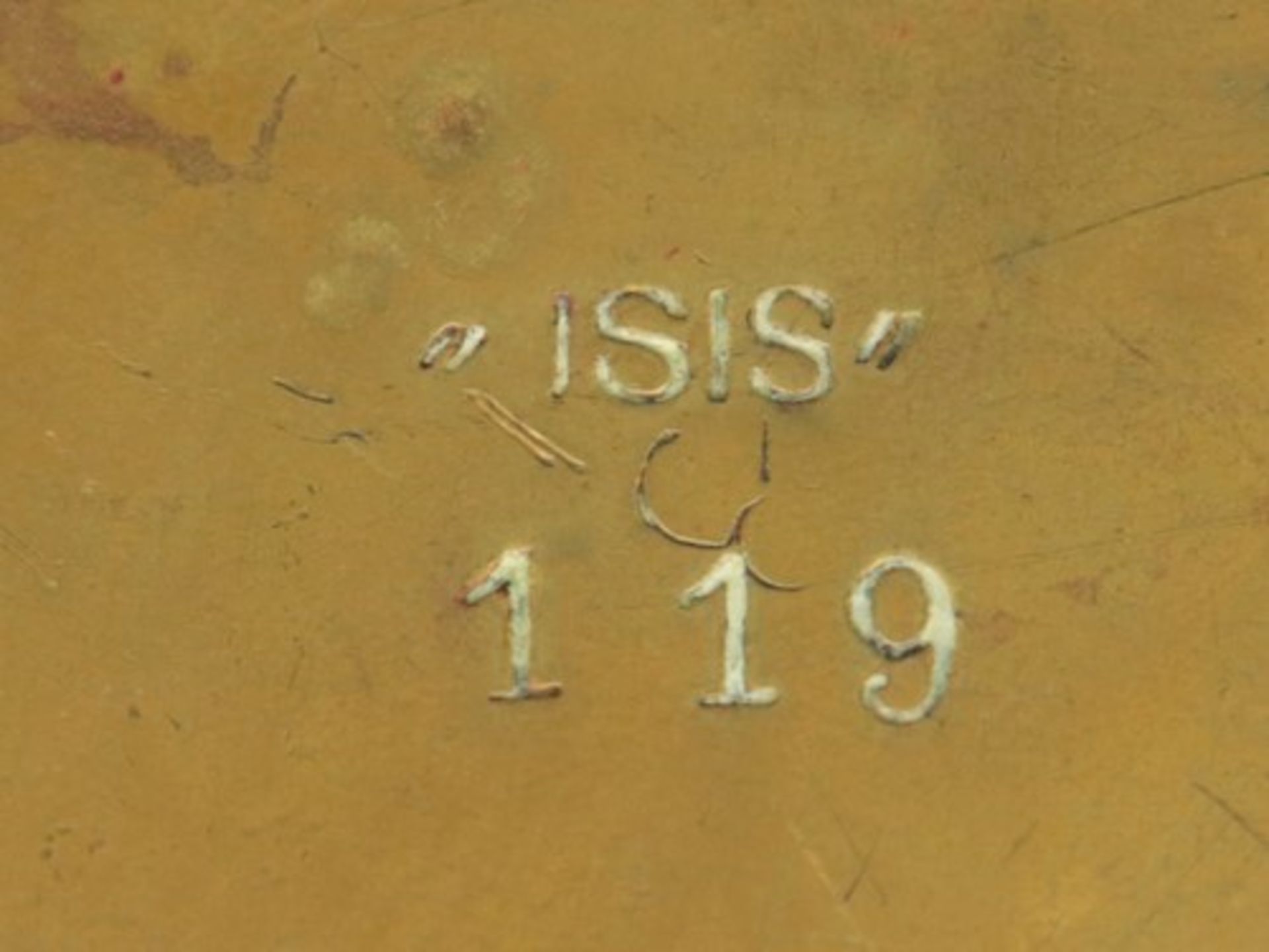 ISIS - Cachepotum 1910, Künstlerische Metallwaren Nürnberg, Entw. Walter Scherf, Num. 119, - Bild 7 aus 7