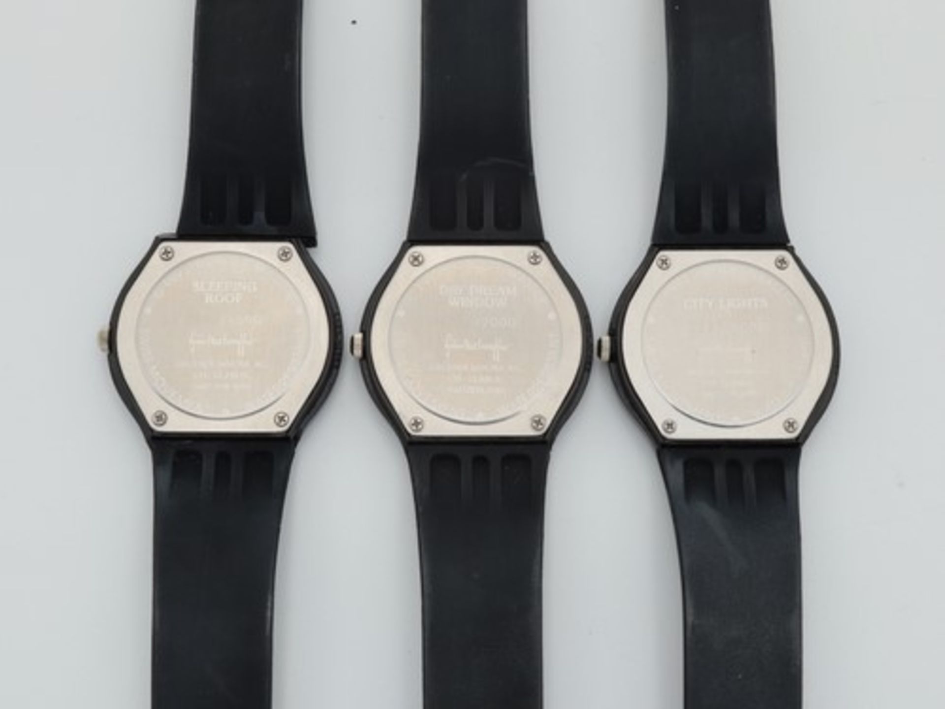 Hundertwasser - Künstlerarmbanduhren3 St., limitierte Edition, 1x City-Lights, Nr.637/5000, 1x - Bild 2 aus 9
