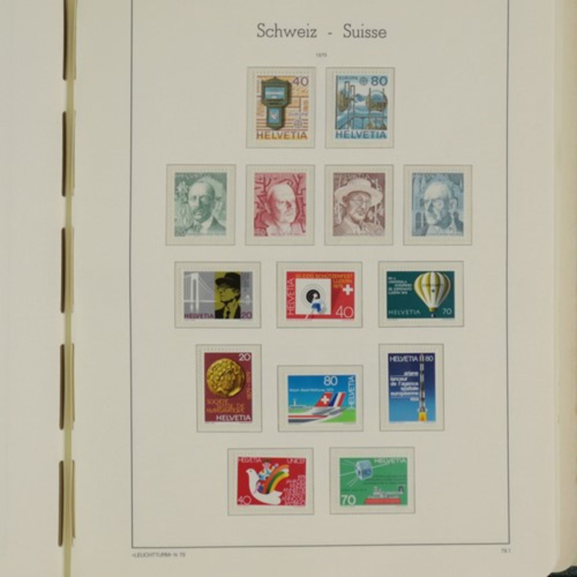 Album - Schweizab ca. 1945, vorgedrucktes Leuchtturm-Album, Wohltätigkeitsmarken "Pro Juventute", " - Bild 4 aus 4