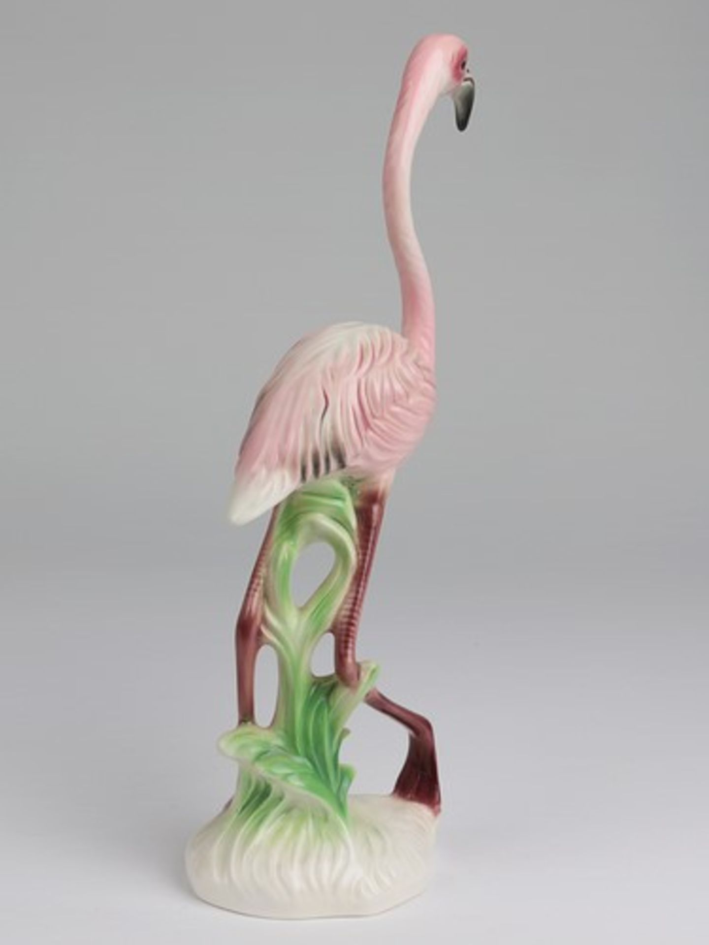 Goebel - FigurStempelmarke, Nr. 38 609 26, vollplast. Flamingo auf naturalist. Plinthe, farbig - Bild 2 aus 6