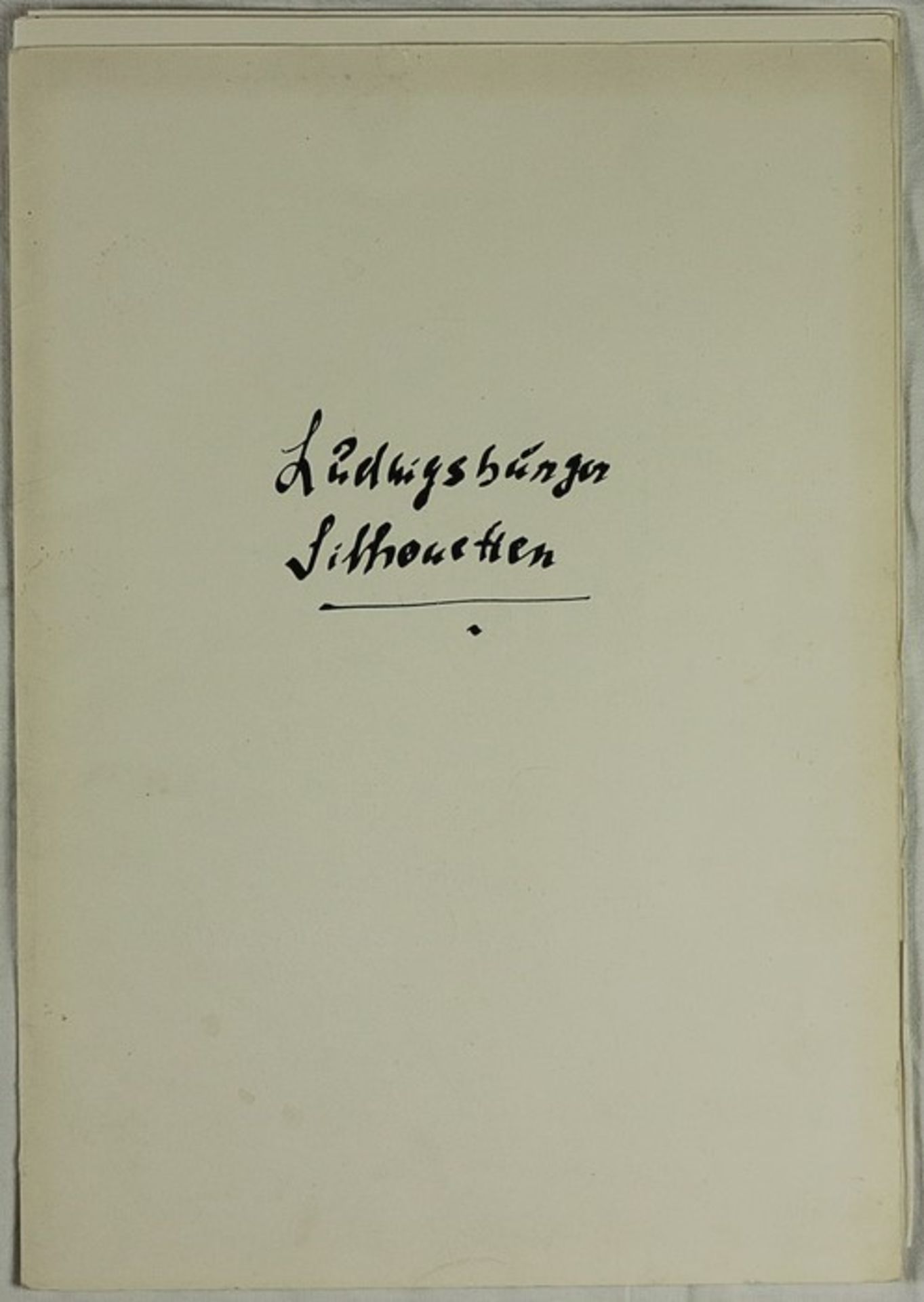 Heuschele, Otto/Sequenc, Franz"Ludwigsburger Silhouetten", Mappe anlässlich der 250. Wiederkehr