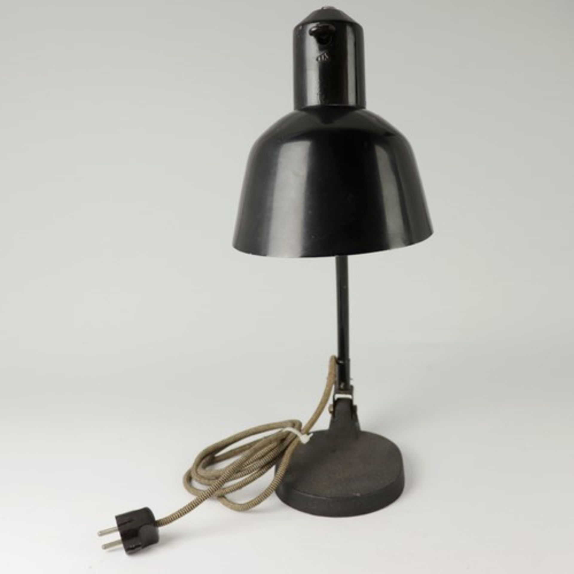 Tischlampe - Art-décoim Schirm bez., Prägemarke SIS, um 1920, Werkstattlampe/Gelenklampe - Bild 4 aus 6