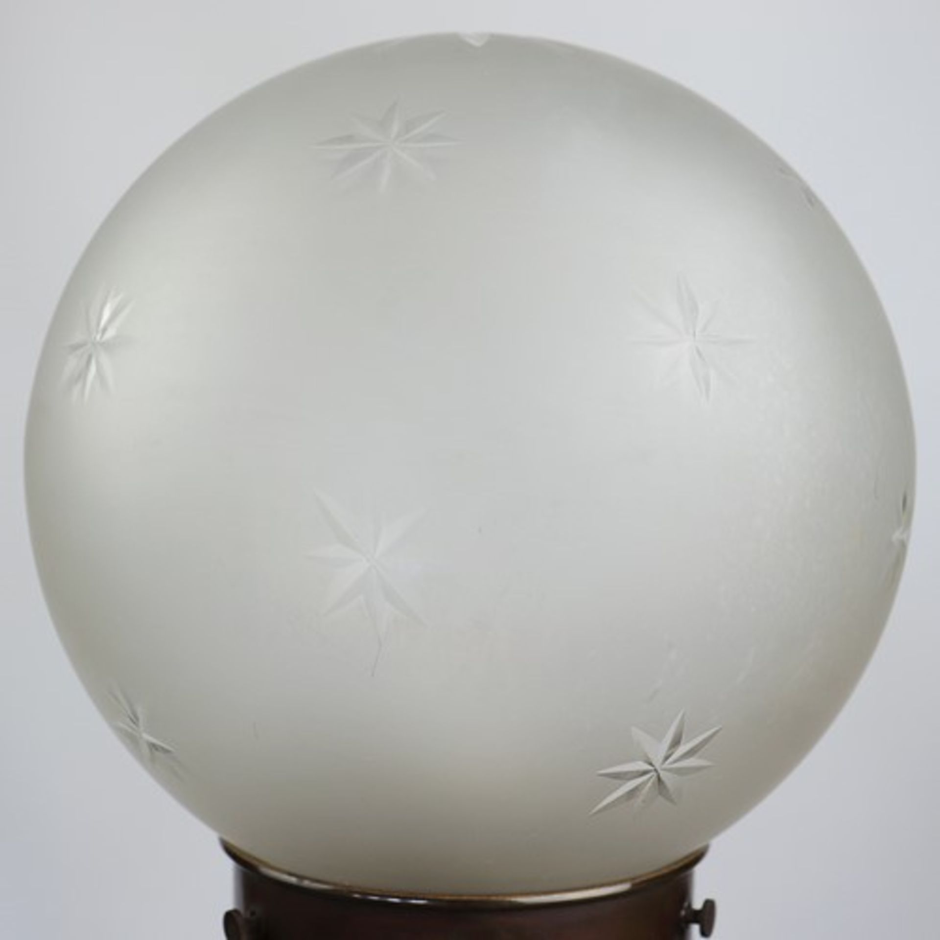 Tischlampe - Neogotikum1860, Bronze/Messing, einflammig, hexagonaler, mehrfach abgetreppter Stand, - Image 5 of 9