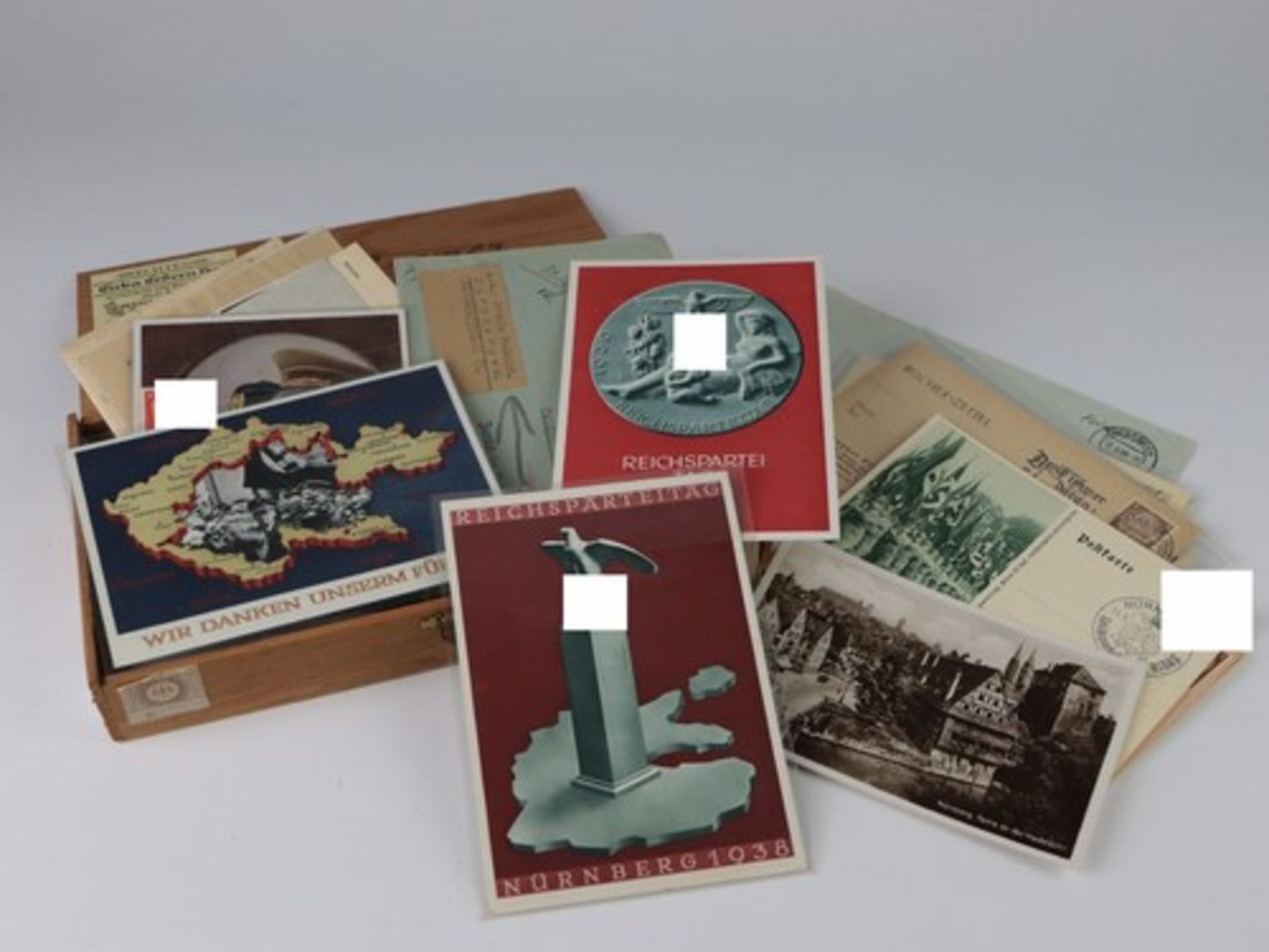 Feldpost/Postkarten - 3.Reich/2.WKab ca. 1935, ca. 20 St., 4x PK, farb. lithogr., darunter "