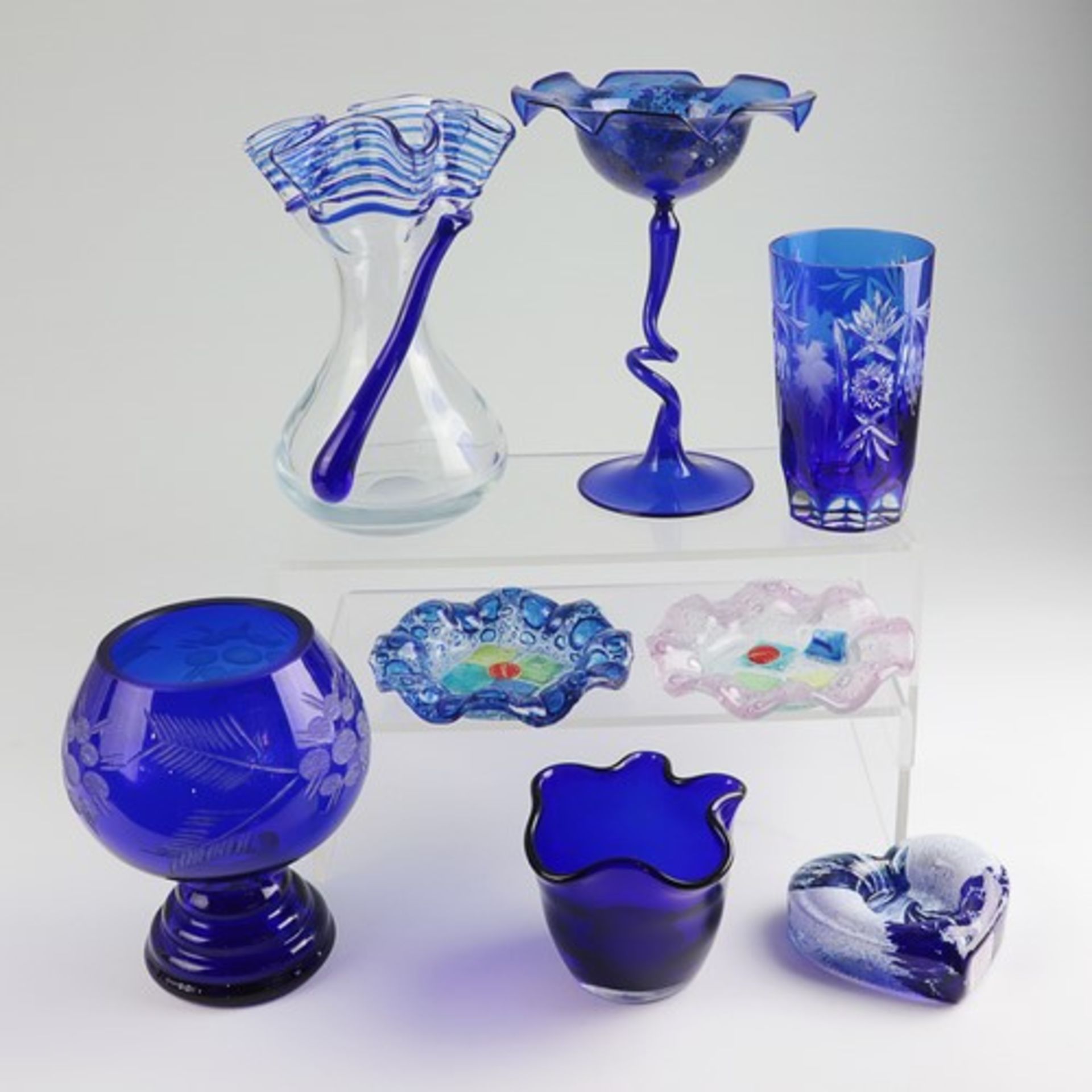 Konvolut8 St., Murano, Italien, Lichtenheldt-Glas, Saalfeld, Riedlhütte, Freyung, Nachtmann, u.a.,