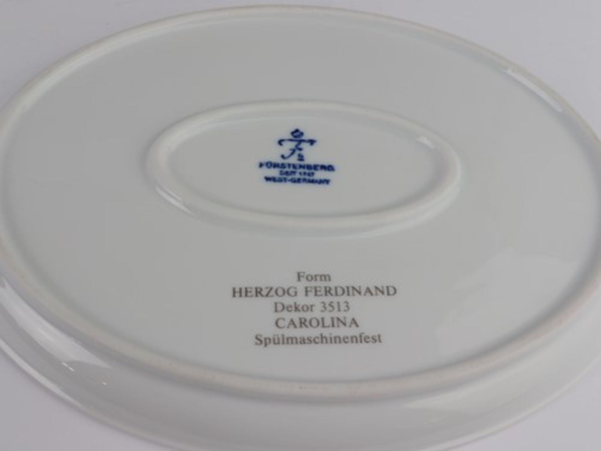 Fürstenberg - Tee-/Kaffeeserviceblaue Marken, Form Herzog Ferdinand, Dekor 3513 Carolina, - Bild 2 aus 5