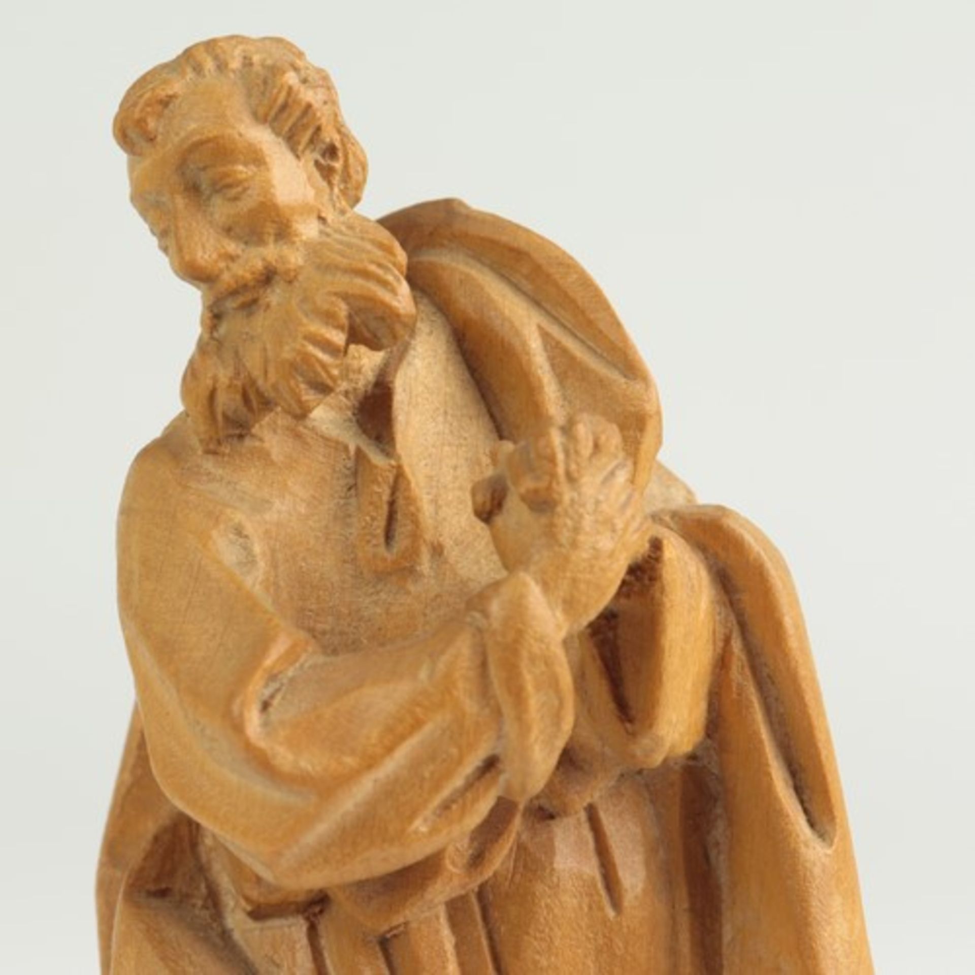 Konvolut - Figuren5 St., 20.Jh., vollplastische Holzschnitzerei, versch. Formen, 1x Heiliger, - Bild 3 aus 10