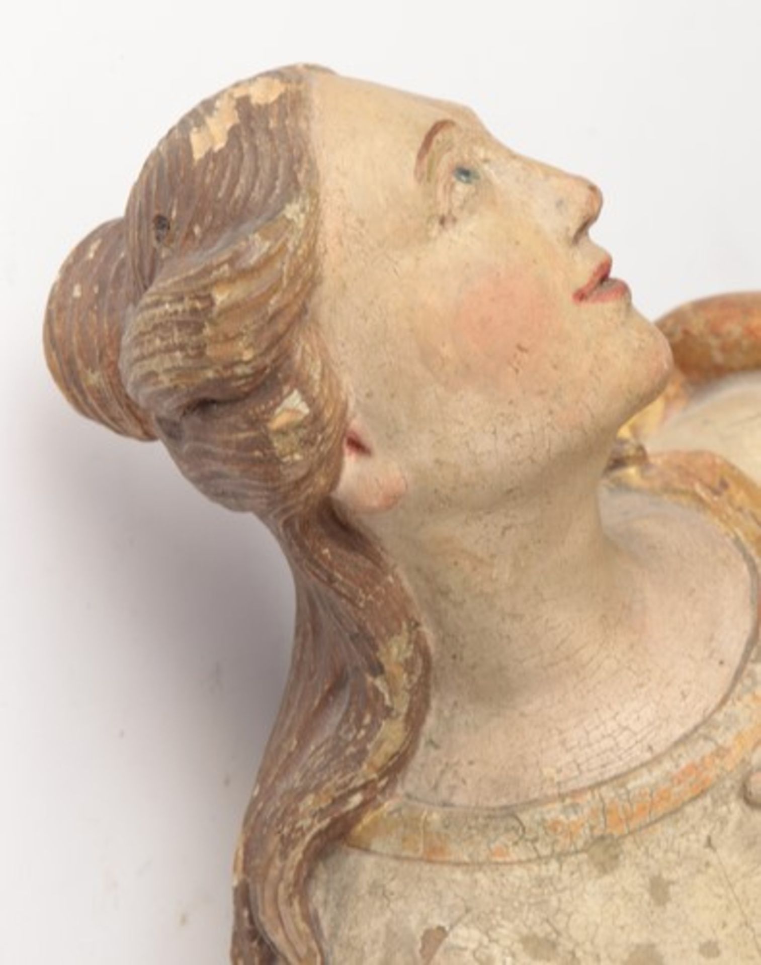 Mondsichelmadonna18. Jh., Holzskulptur, geschnitzt, stehende vollplast. Figur, Madonna mit dem - Image 5 of 6