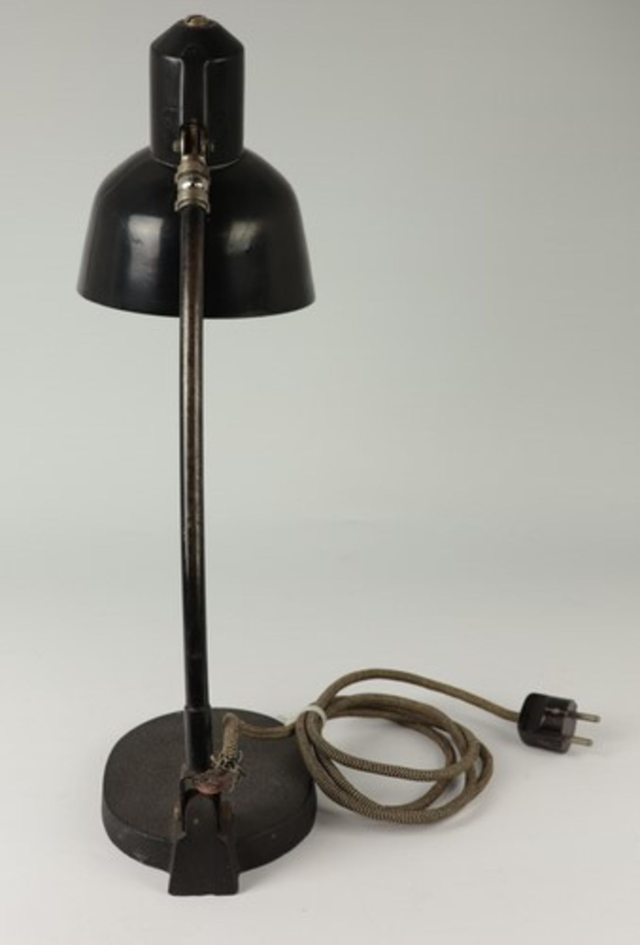 Tischlampe - Art-décoim Schirm bez., Prägemarke SIS, um 1920, Werkstattlampe/Gelenklampe - Bild 2 aus 6