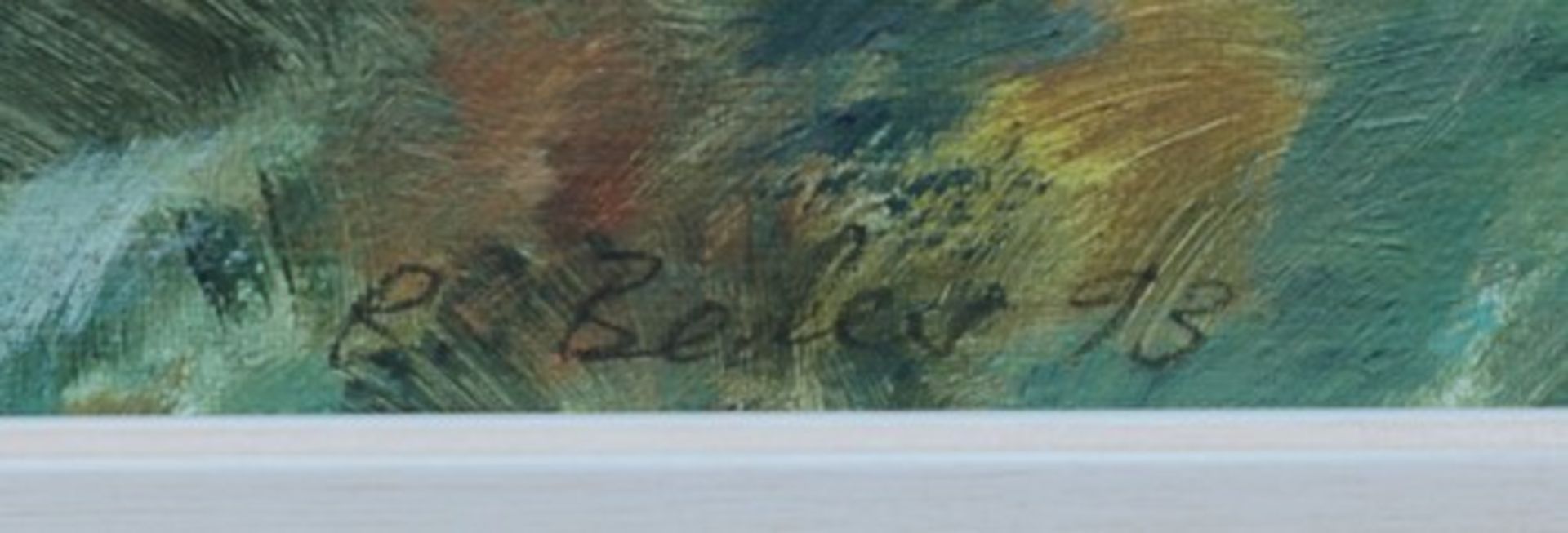 Becker, Roland"Kraftshof", Öl/Lwd., kurzer u. kräftiger Pinselduktus, malerische Ansicht von - Bild 3 aus 4
