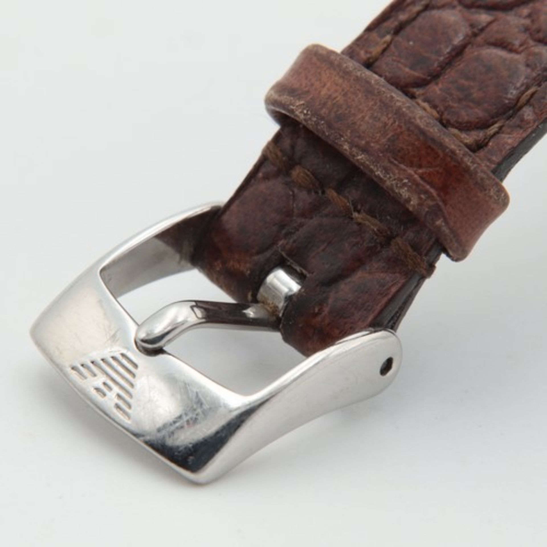 Emporio Armani - HerrenarmbanduhrEdelstahl, rechteckiges Gehäuse, ca.2,1 x 1,8cm, beigefarbenes - Bild 5 aus 8