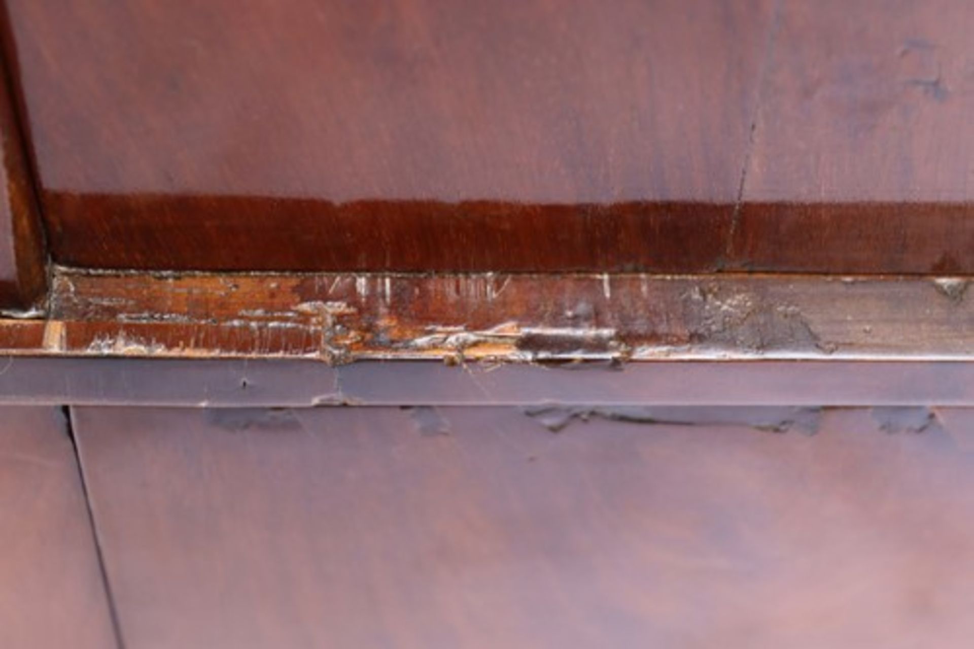 Biedermeier - Halbschrankum 1840/50, Mahagoni/Nadelholz furniert, ebonisiert, vs. gedrückte - Bild 11 aus 17