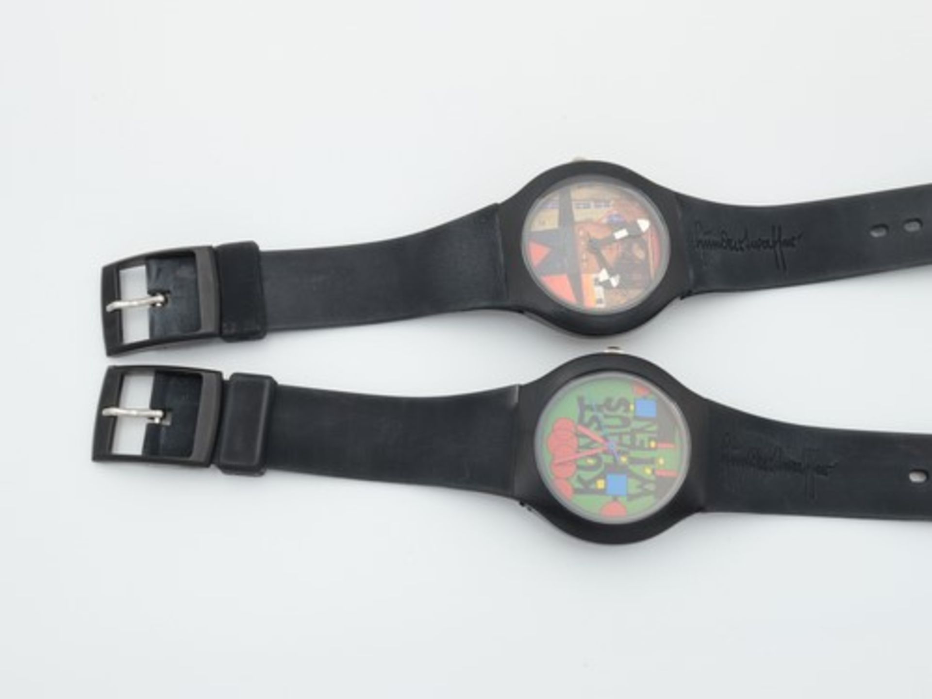 Hundertwasser - Künstlerarmbanduhren2 St., limitierte Edition, 1x Mister Bro, Nr.637/1000, u. 1x - Bild 3 aus 8