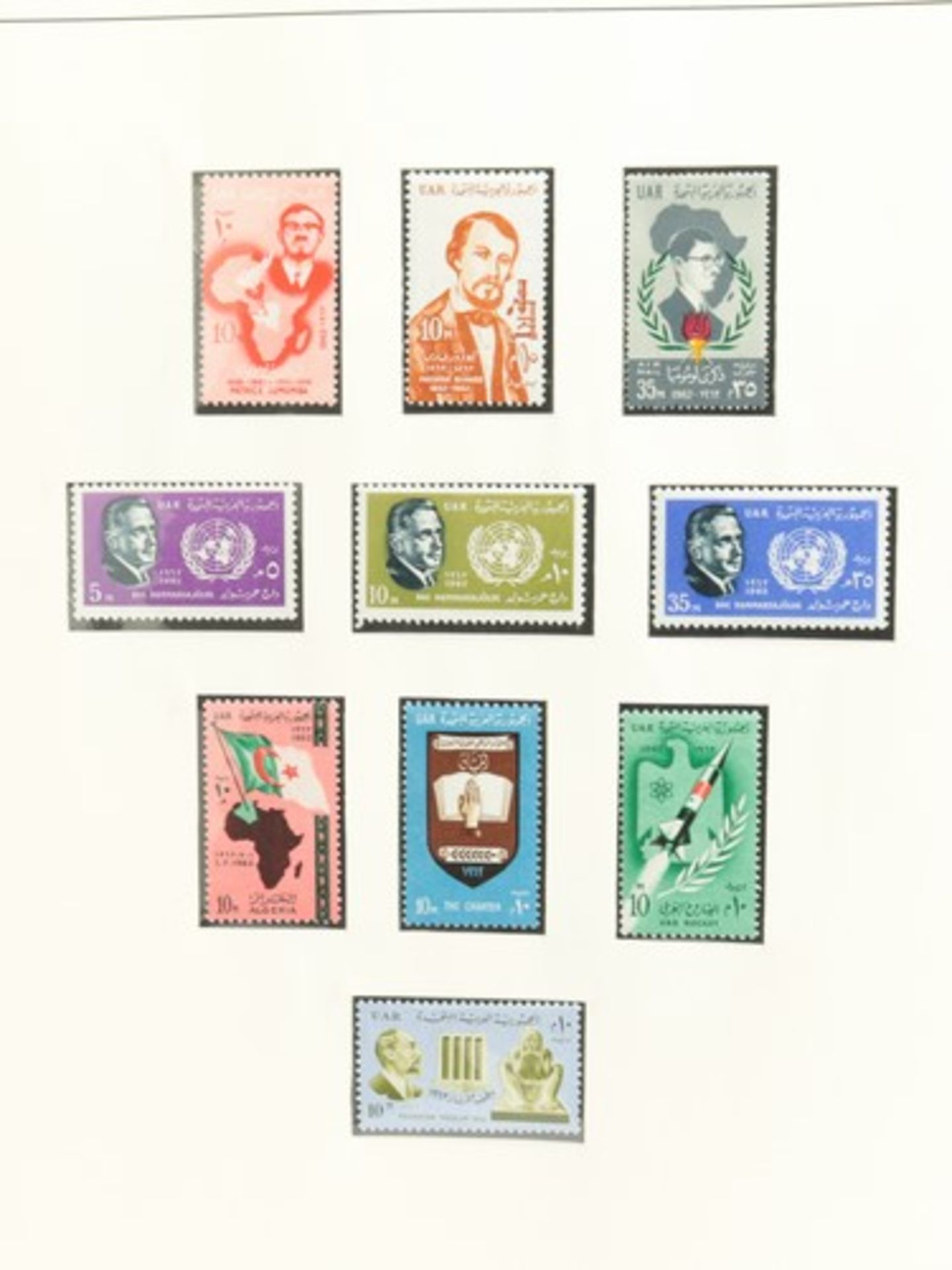 Alben - Weltab ca. 1960, 4x versch. Alben, darunter Lindner, Schaubek, u.a., UdSSR, Dänemark, - Bild 3 aus 5