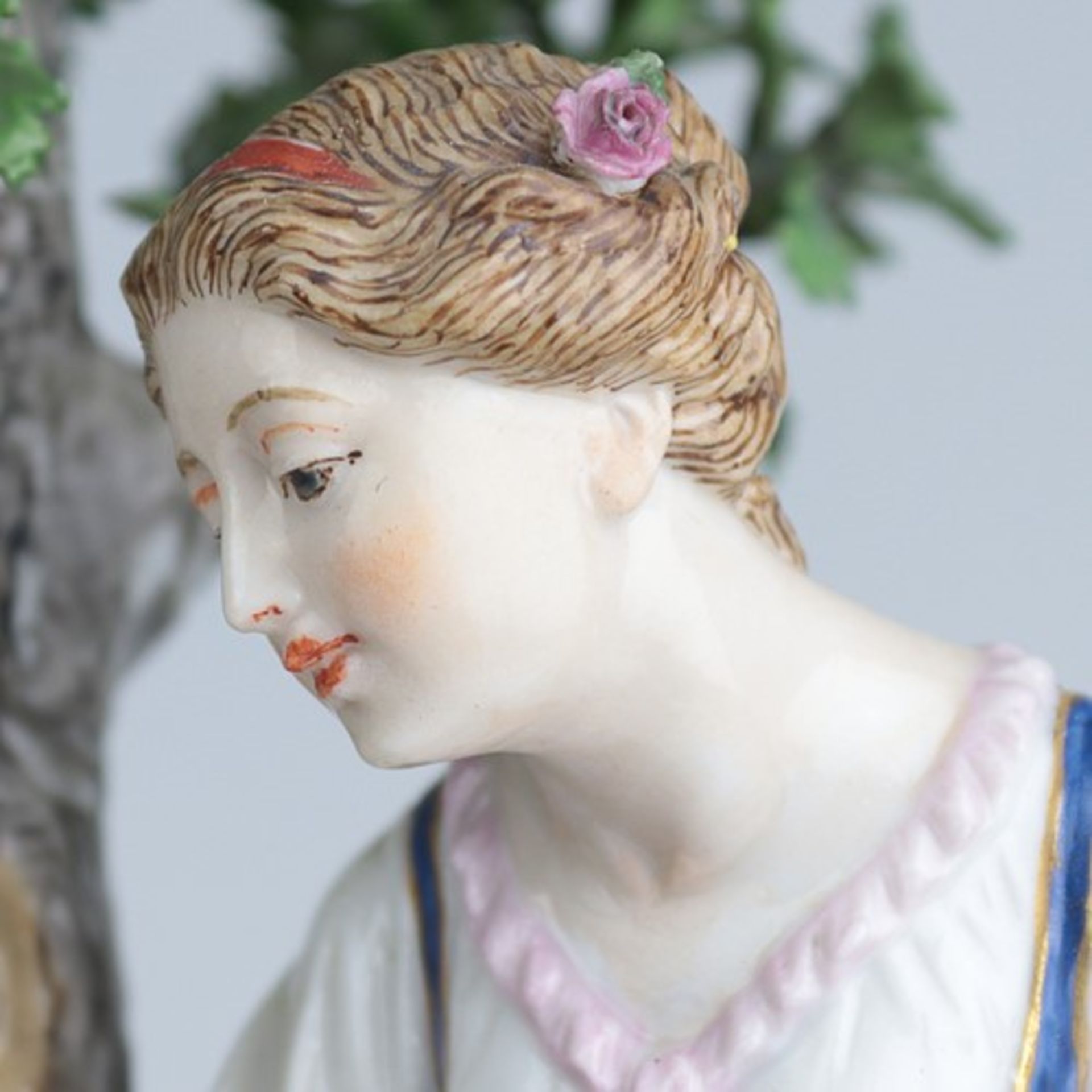 Dressel, Kister & Cie. - Figur1907-20, blaue Marke, Modellnr. 4429, ovale Plinthe, amouröse Szene, - Bild 10 aus 14