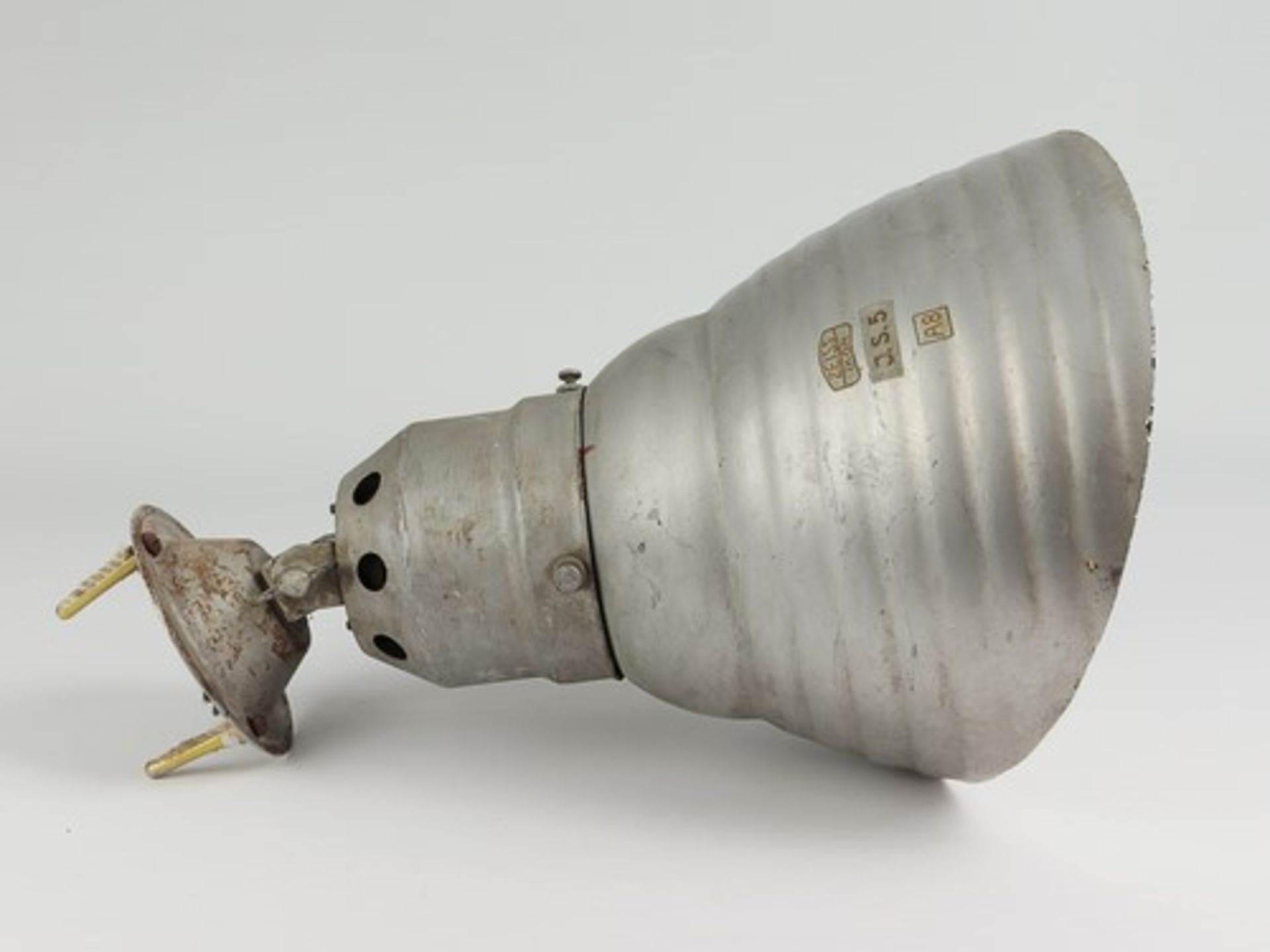 Industrielampe - Zeissum 1930 Berlin, Deckenlampe gem. Zeiss Ikon J.S.5 A8, Metall/Glas, einflammig, - Bild 3 aus 4