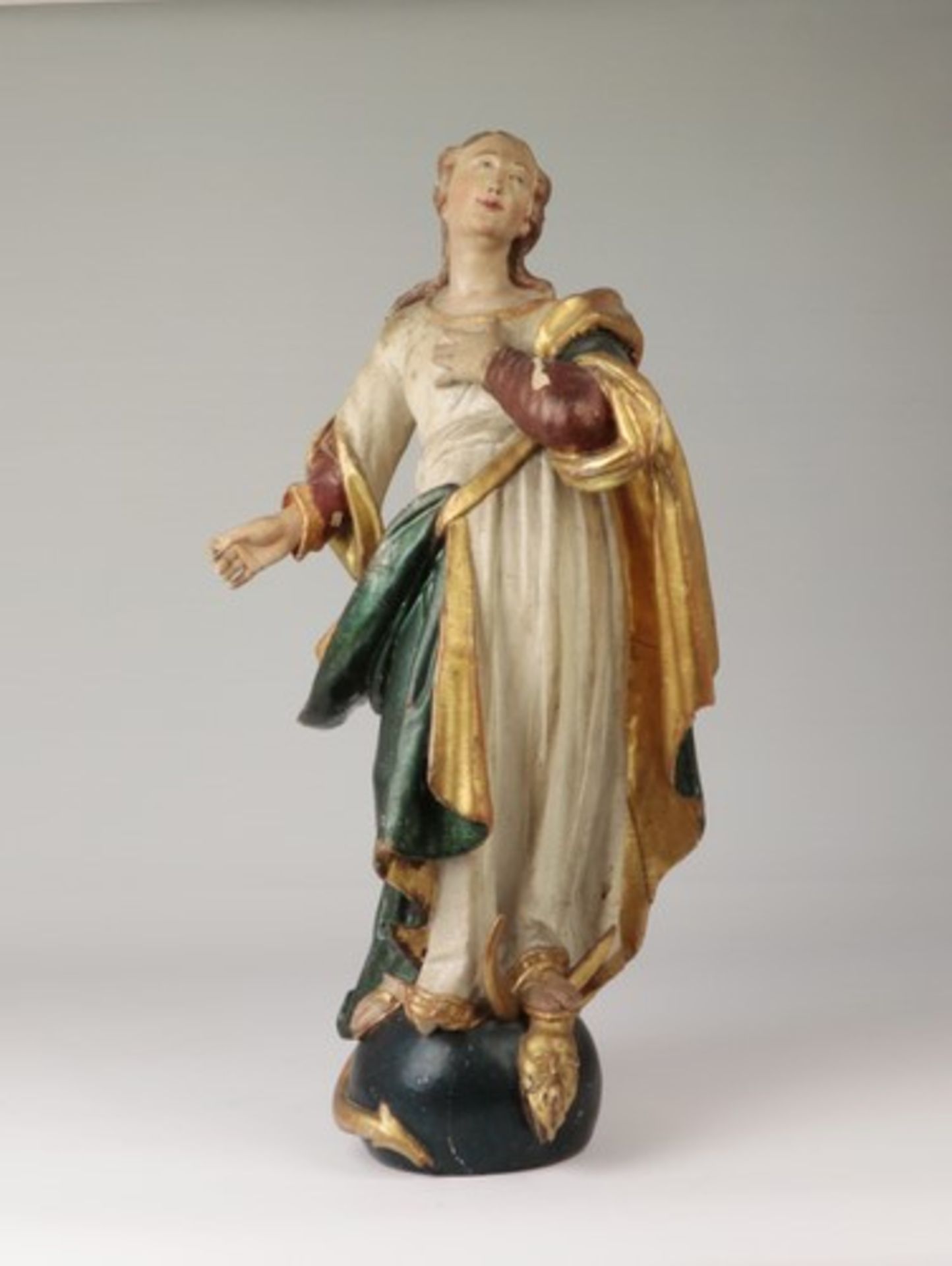 Mondsichelmadonna18. Jh., Holzskulptur, geschnitzt, stehende vollplast. Figur, Madonna mit dem
