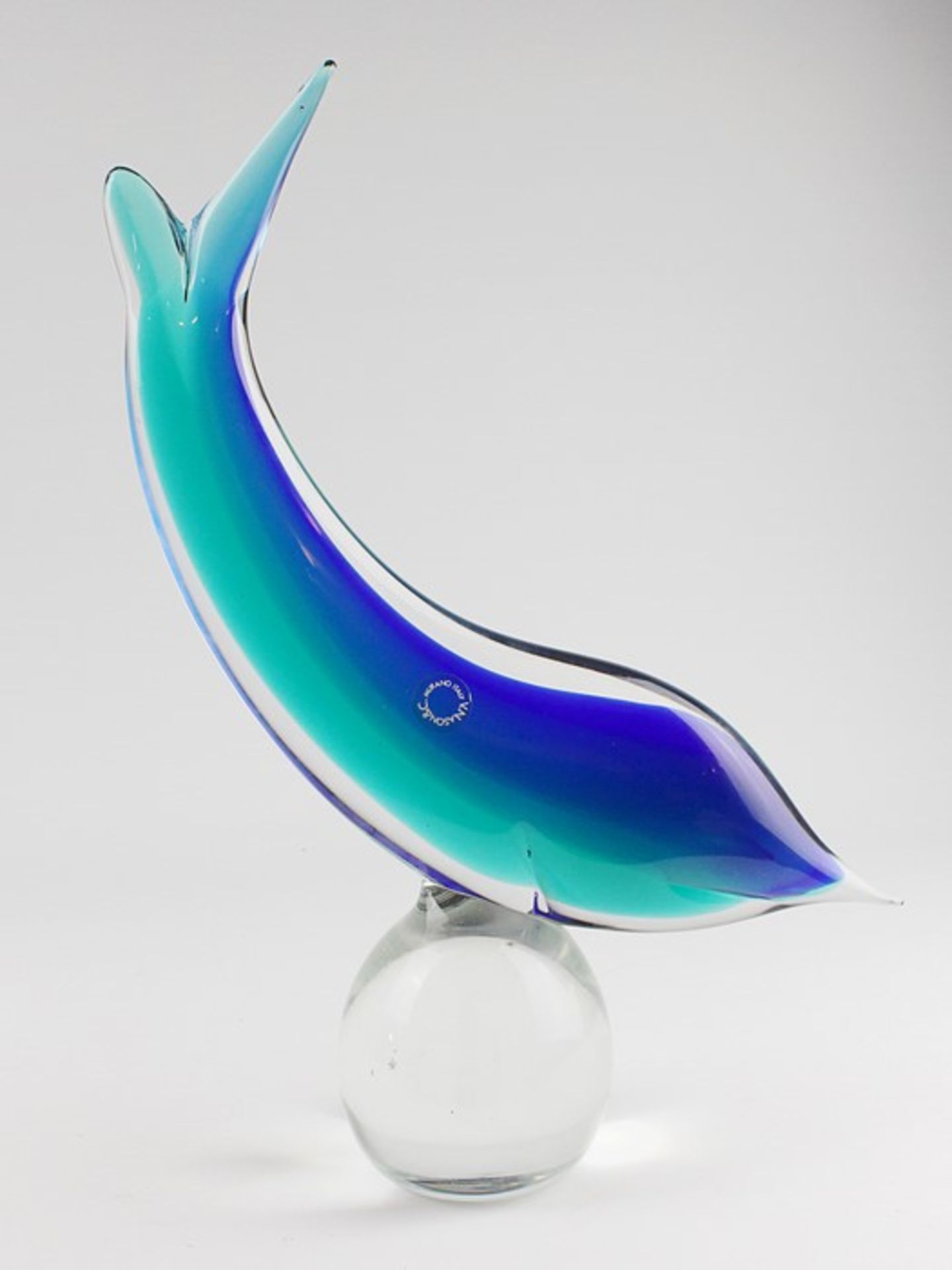 Murano - Delfinum 1970/80, V. Nason&C., Murano, Italien, farbloses Glas, massiver kugelförmiger - Bild 2 aus 2