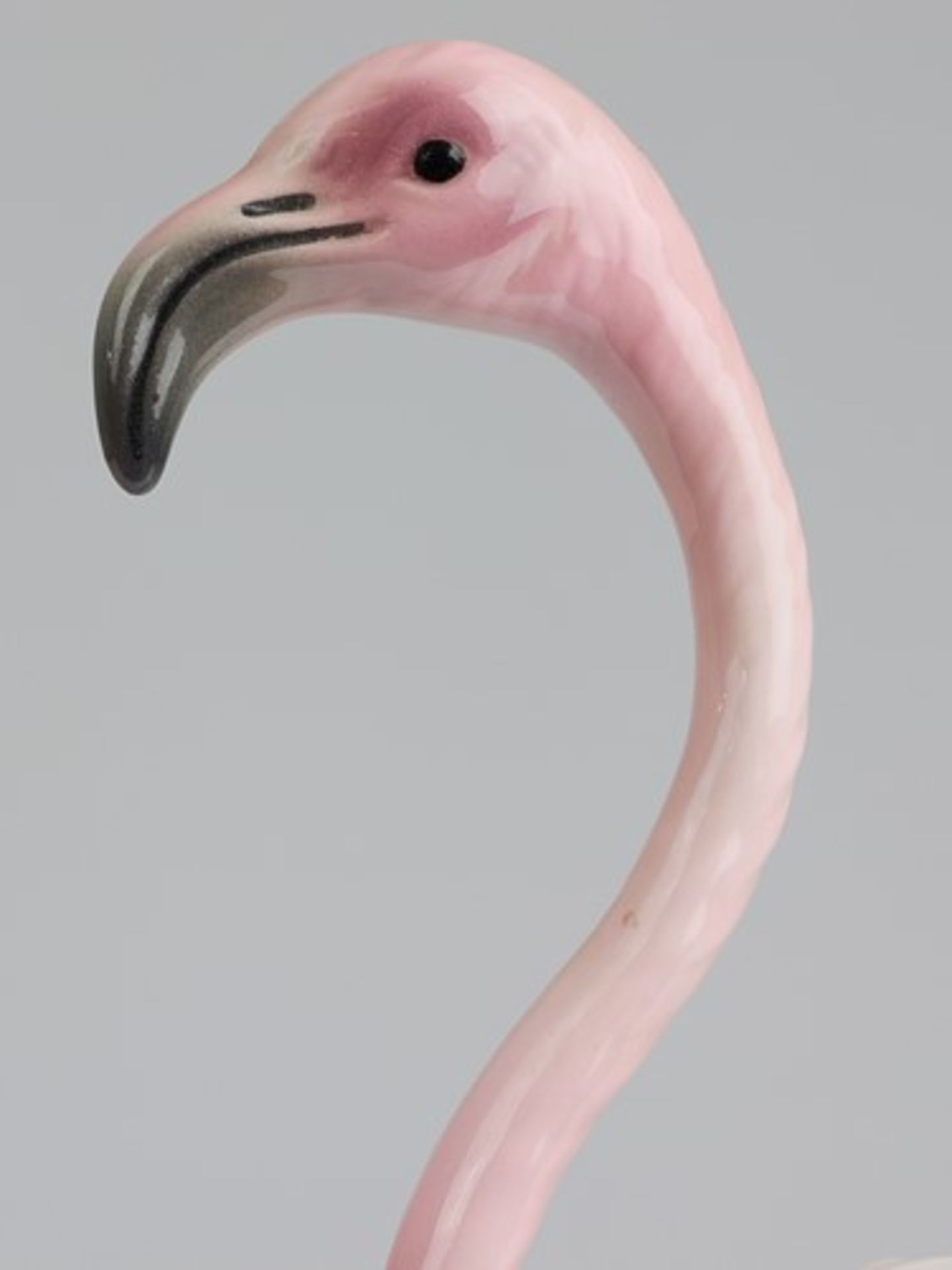 Goebel - FigurStempelmarke, Nr. 38 609 26, vollplast. Flamingo auf naturalist. Plinthe, farbig - Bild 4 aus 6