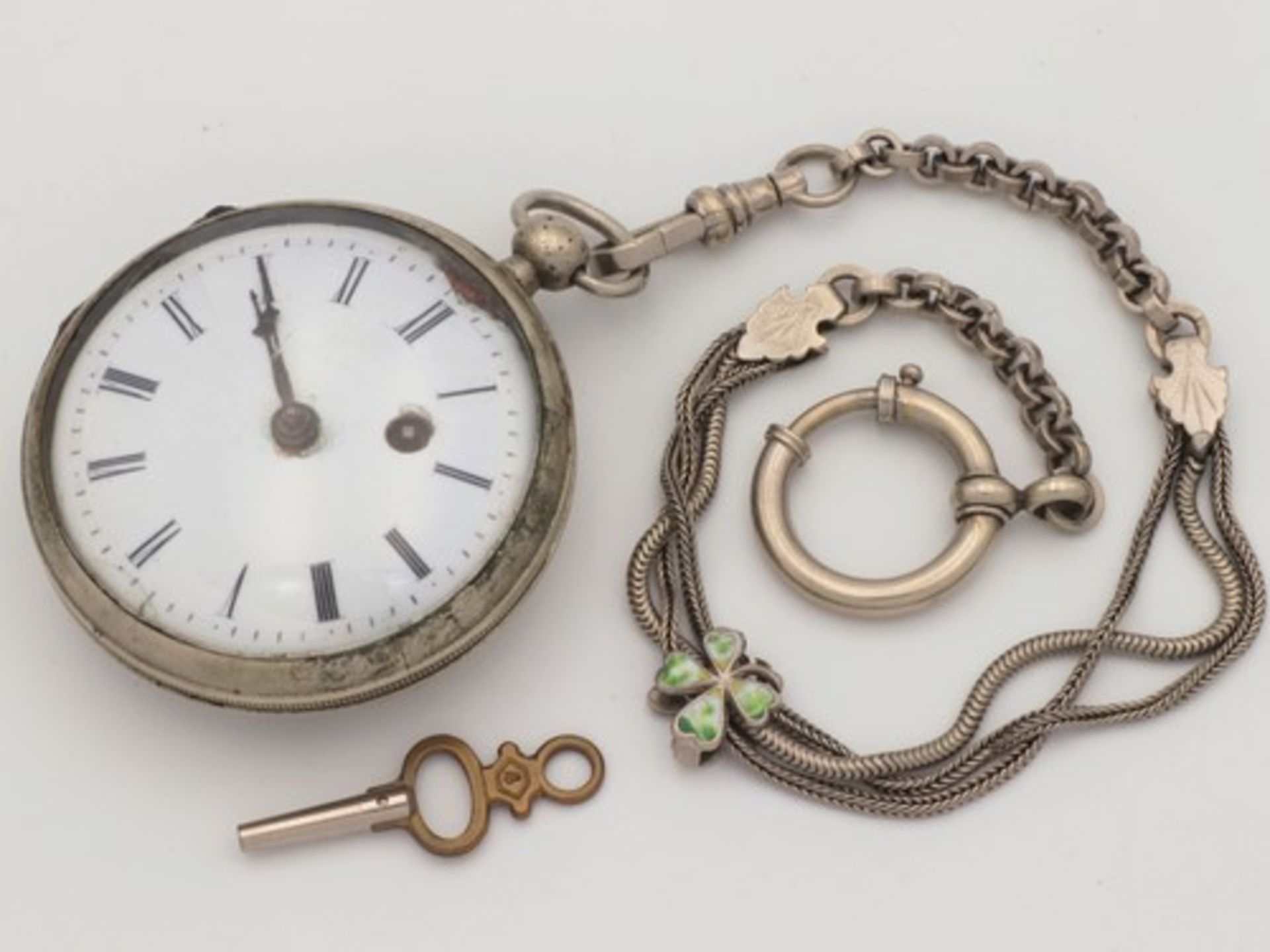 Berthoud a Paris - Herrentaschenuhr18.Jh., Metall, mehrteiliges, rundes Gehäuse, Dca.5cm, weißes - Bild 6 aus 6