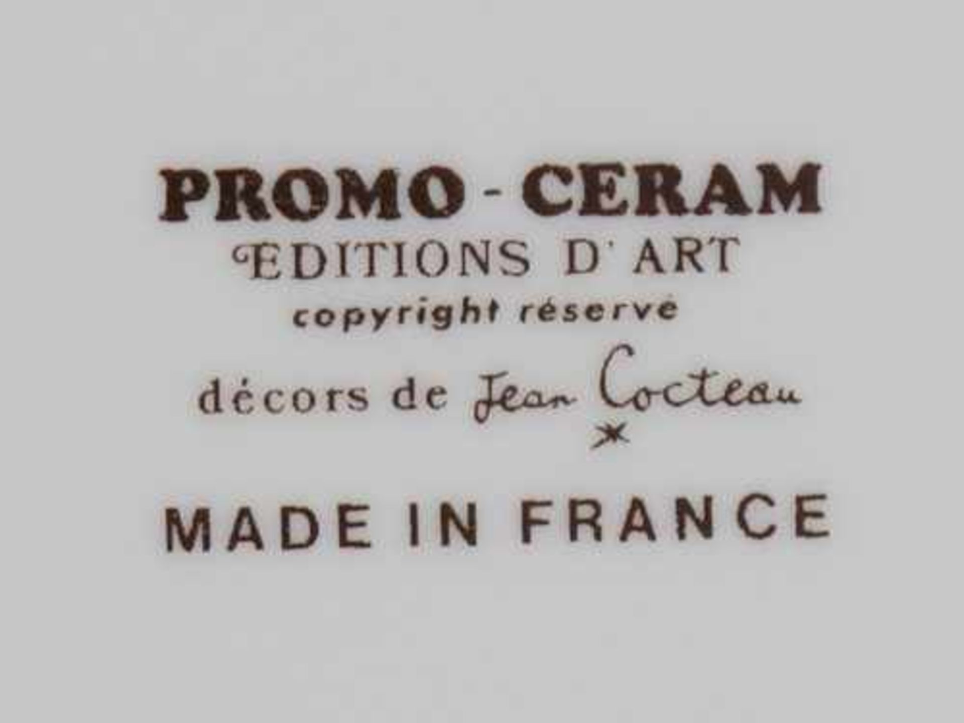 Jean Cocteau - Teller - Bild 4 aus 4