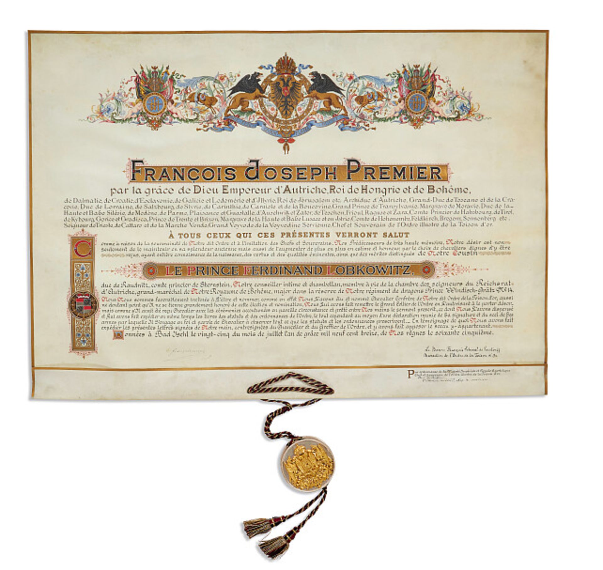 Ausländische Orden & Ehrenzeichen - Österreich : Verleihungsurkunde zum Orden vom Goldenen - Bild 2 aus 8