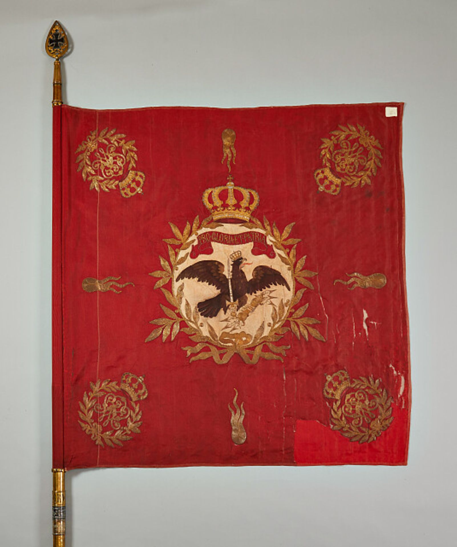 Militaria Deutschland - Preussen : Regimentsfahne des 1. Bataillons des Grenadierregiments 10 (