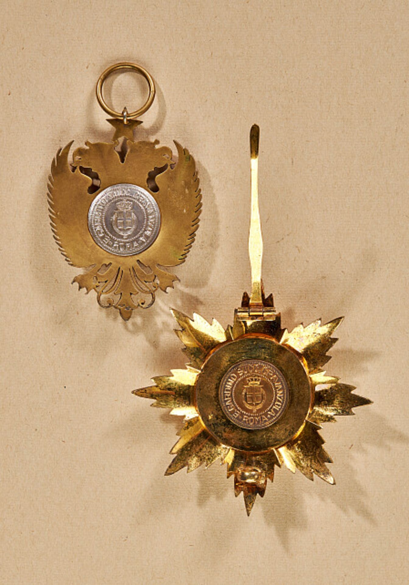 Ausländische Orden & Ehrenzeichen - Albanien : Großkreuz - Set, 2. Modell (1940 - 1944), - Bild 2 aus 2