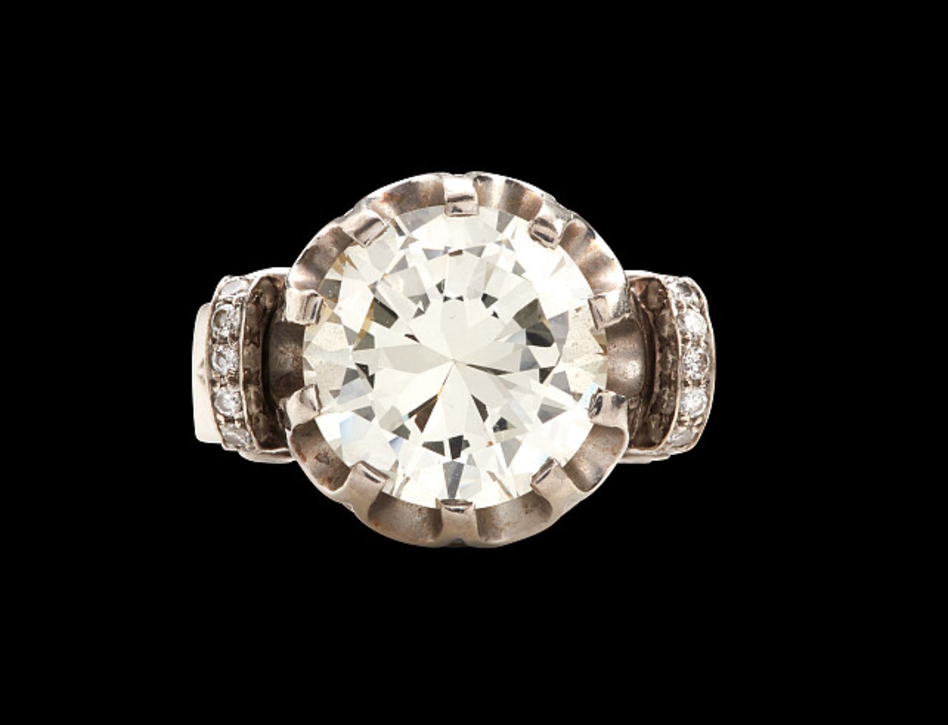 Deutsches Reich 1933 - 1945 - Schmuck und Juwelen : Diamond Solitaire Ring in the manner of Bo - Image 2 of 9