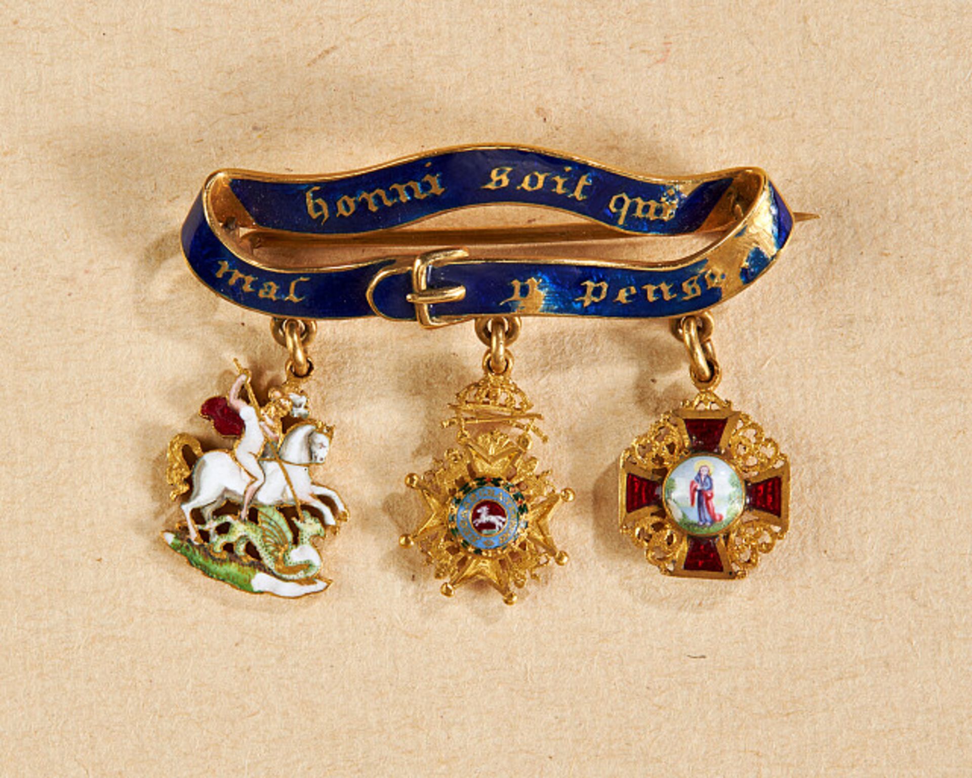 Ausländische Orden & Ehrenzeichen - Grossbritannien : Miniaturensemble eines Ritters des Hose