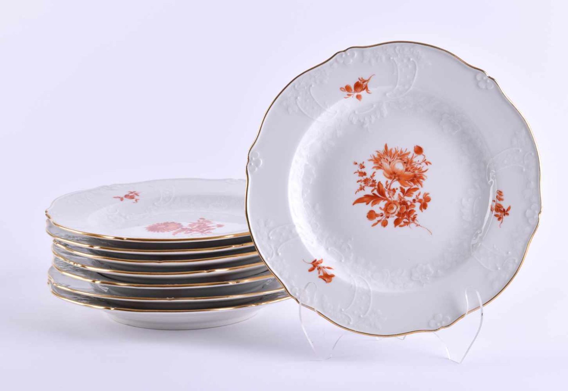 8 dinner plates Meissen