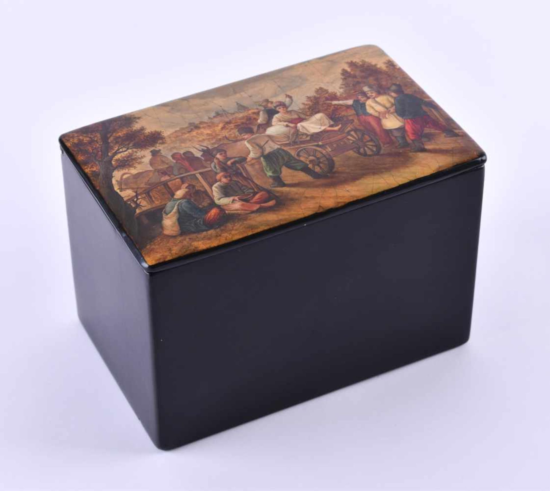 Large lacquer box from Russia, Vishnyakov around 1900 - Bild 2 aus 7