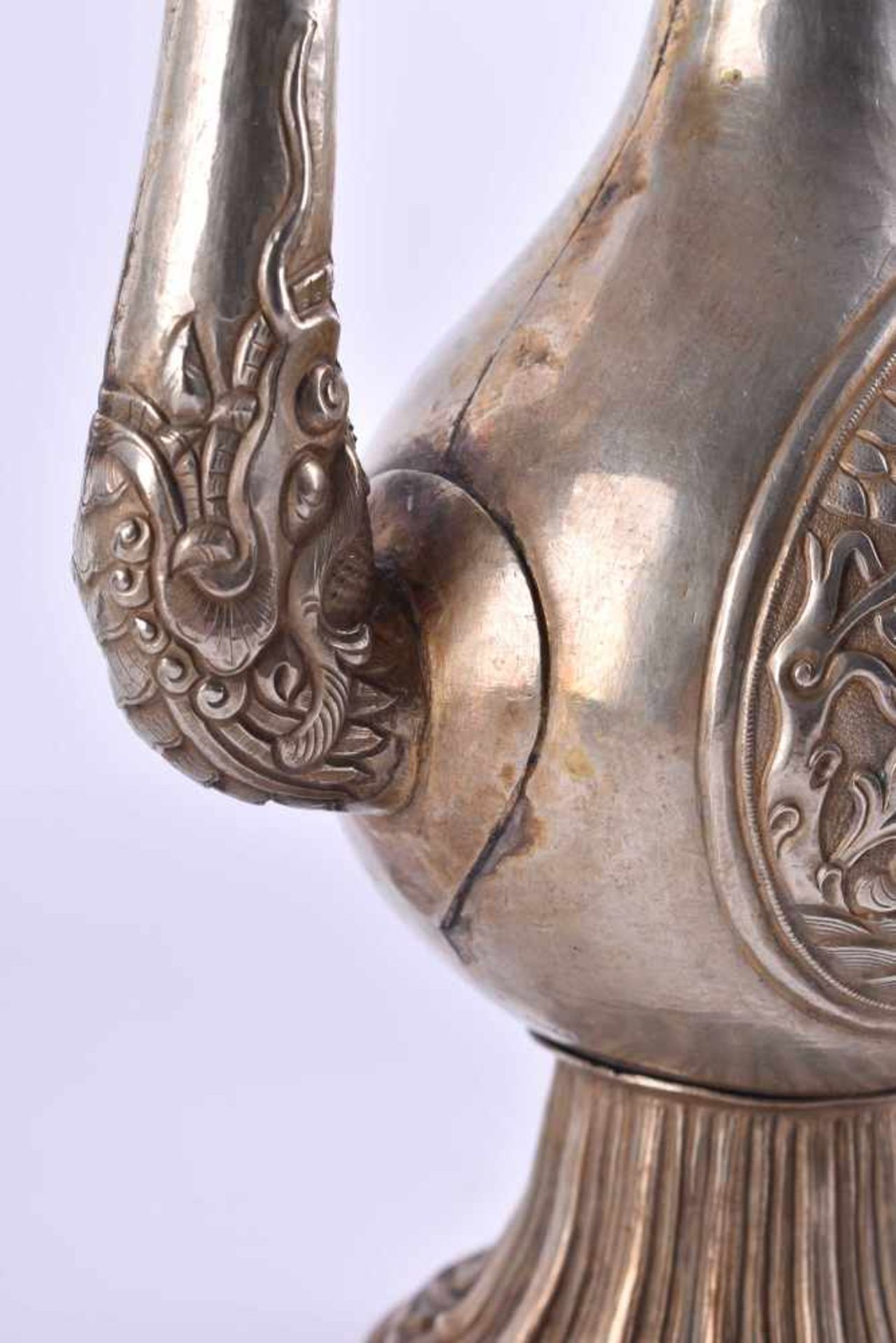 Silver pot Tibet 19th century - Image 5 of 5