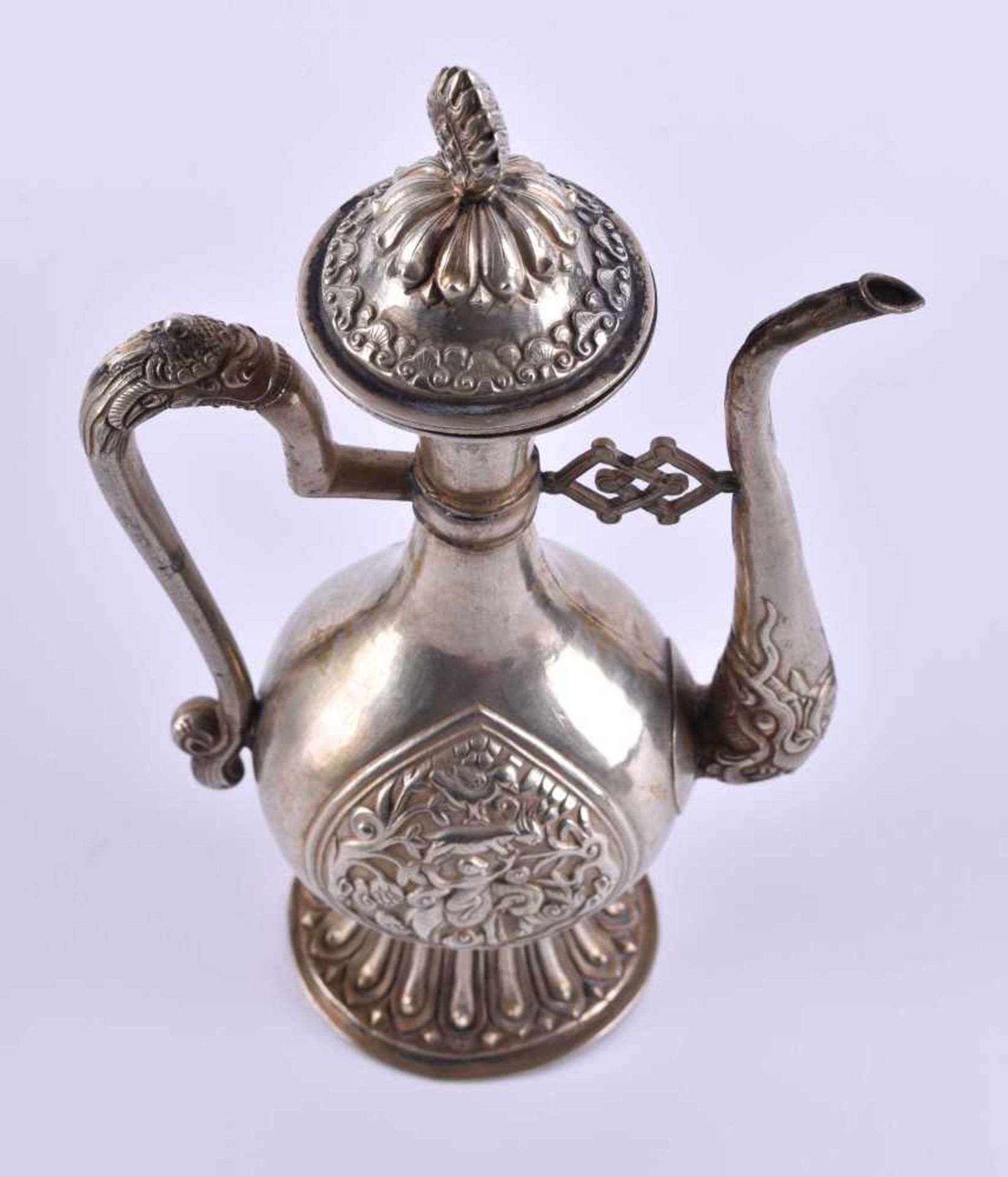 Silver pot Tibet 19th century - Image 3 of 5