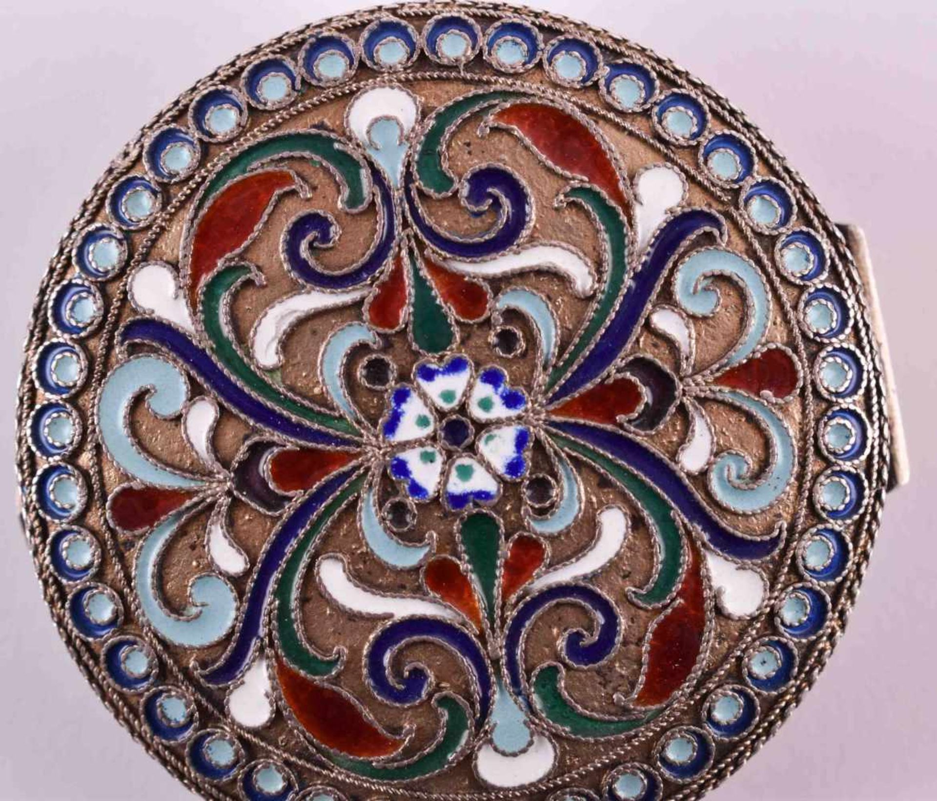 Cloisonné pillbox Russia< - Bild 3 aus 5