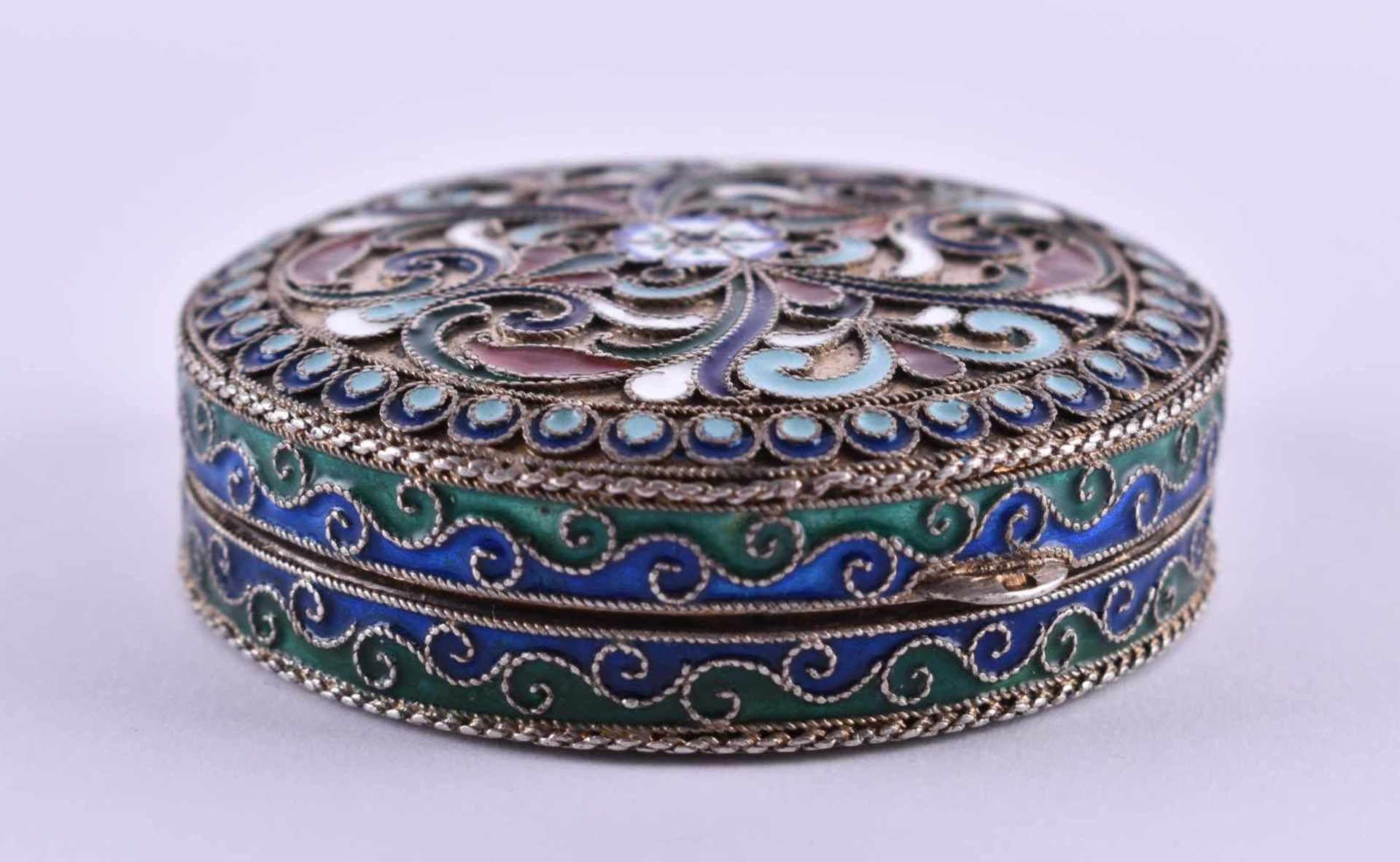 Cloisonné pillbox Russia< - Bild 2 aus 5