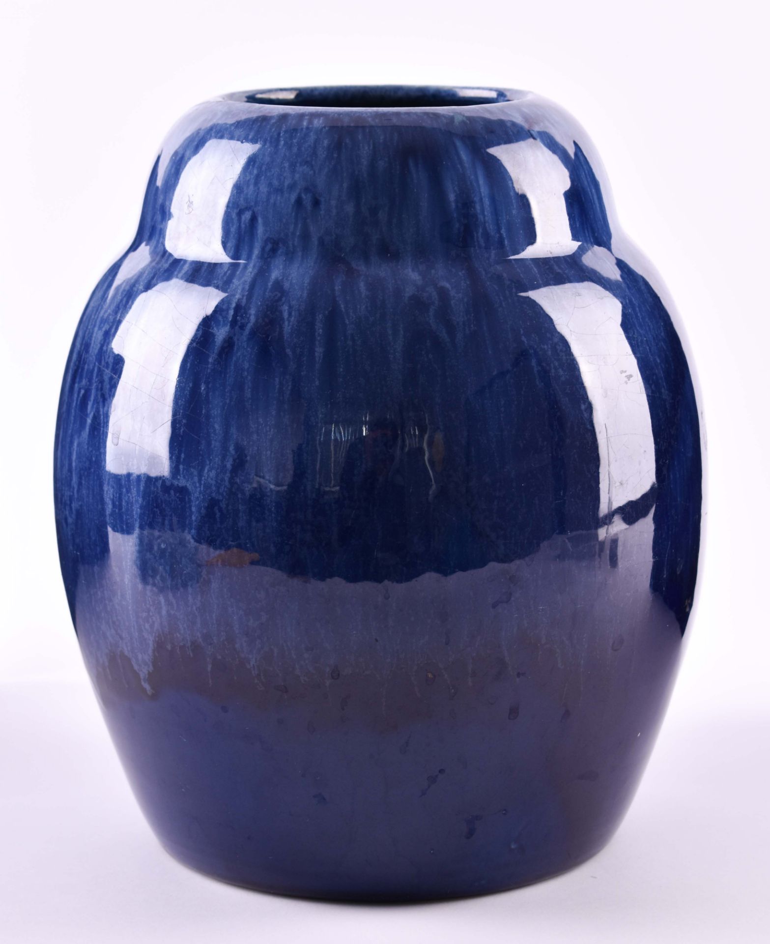 Max LAEUGER (1864-1952)vase, decor blue, marked under the bottom, height: 24 cmMax LAEUGER (1864- - Image 2 of 4