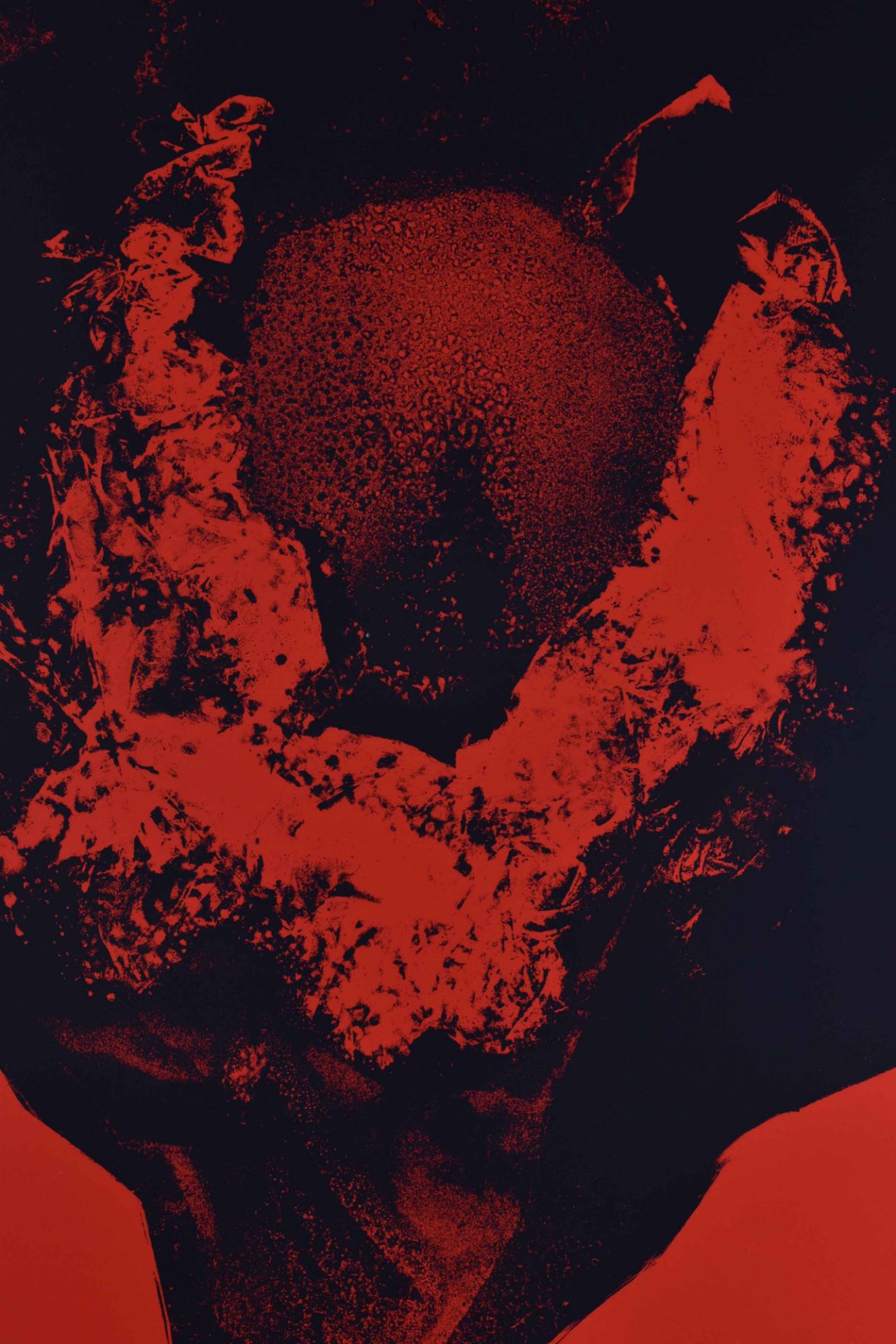 Otto PIENE (1928-2014)"Addis Ababa"graphic - screen printing variant red, dimensions: 146.5 x 97 - Bild 2 aus 6