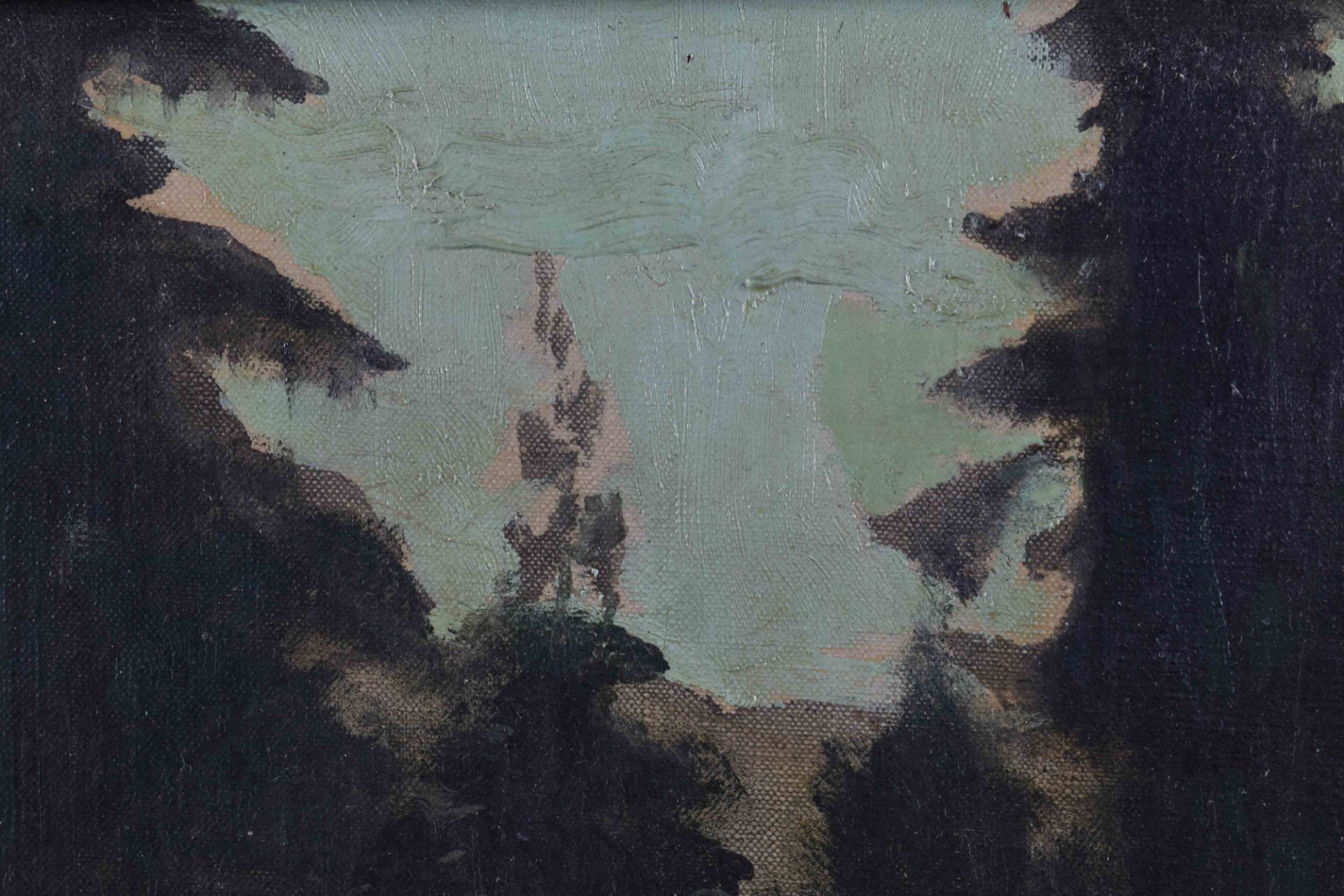 Paul BAHR (1883-1965)"Forest path"painting oil / canvas, framed 30.5 cm x 36 cm, 44 cm x 49 cm - Bild 3 aus 6