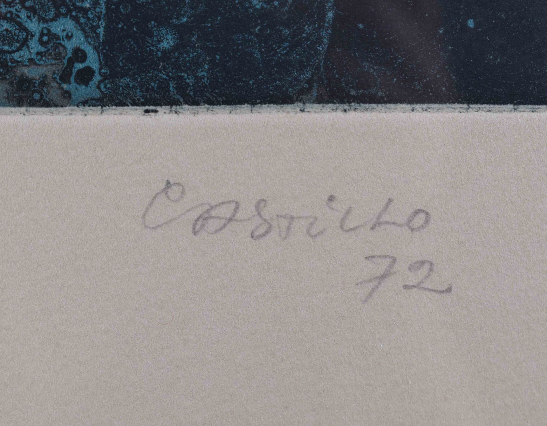 Jorge CASTILLO (1933)"Abstract composition"graphic - etching, dimensions: 59.5 cm x 30.5 cm, hand - Bild 4 aus 4