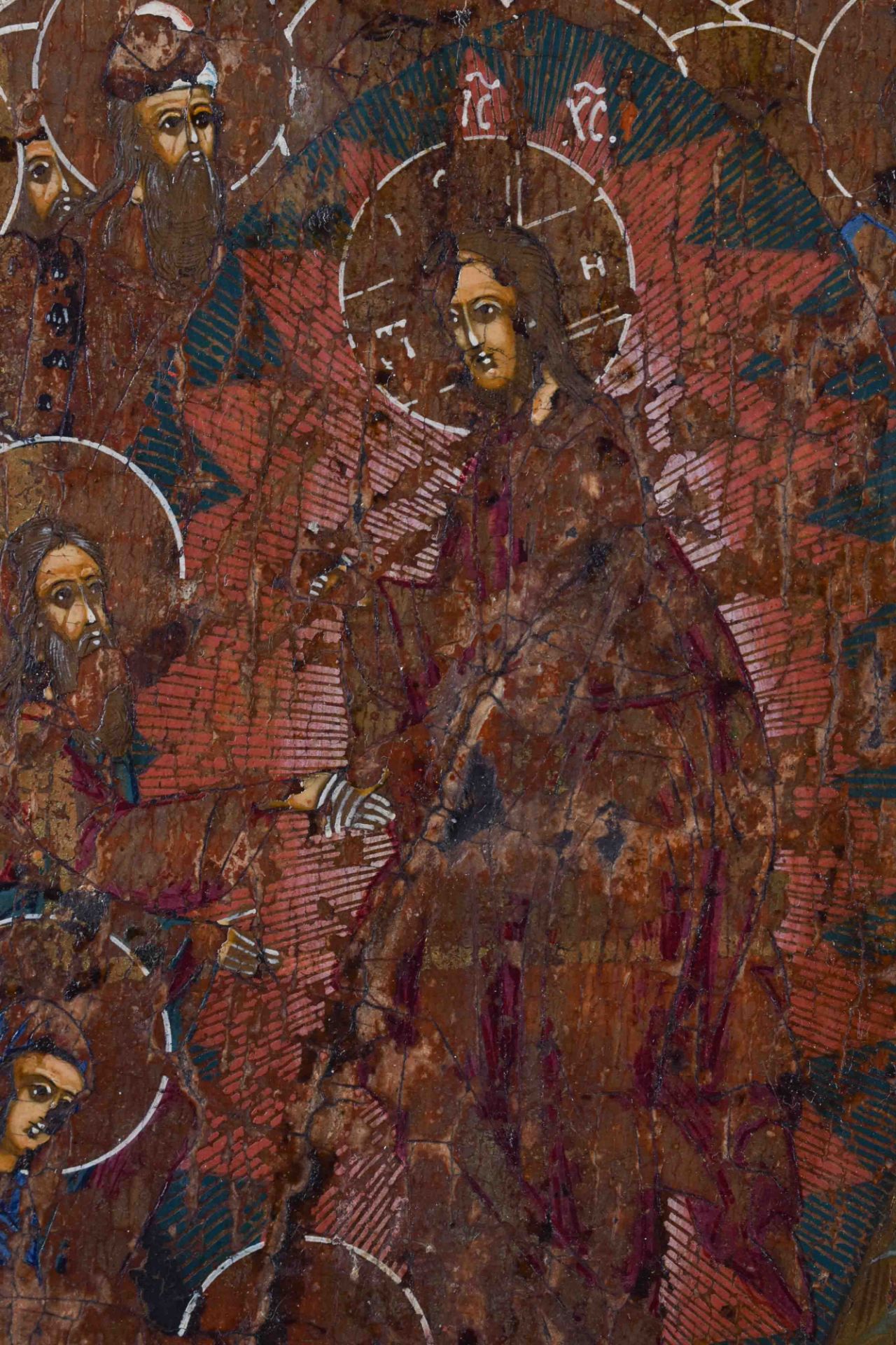 Icon Russia 18th century"Christ resurrection and descent to hell", egg tempera on wood, 35.3 cm x - Bild 5 aus 7