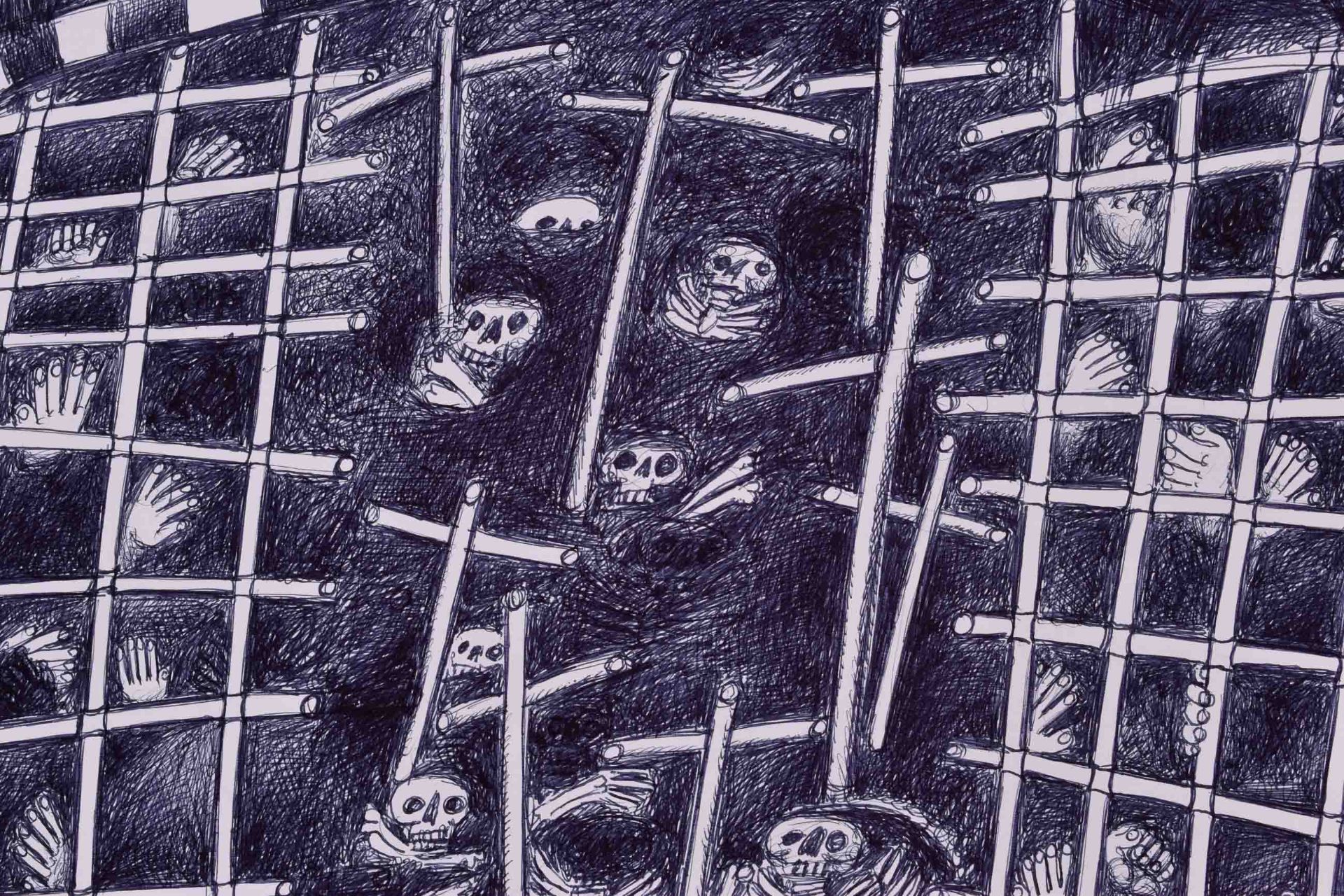 Herbert BERGMANN-HANNAK (1921-2013)"Krieg gegen die Sowjetunion"drawing felt-tip pen / ink, 42 cm - Bild 2 aus 4