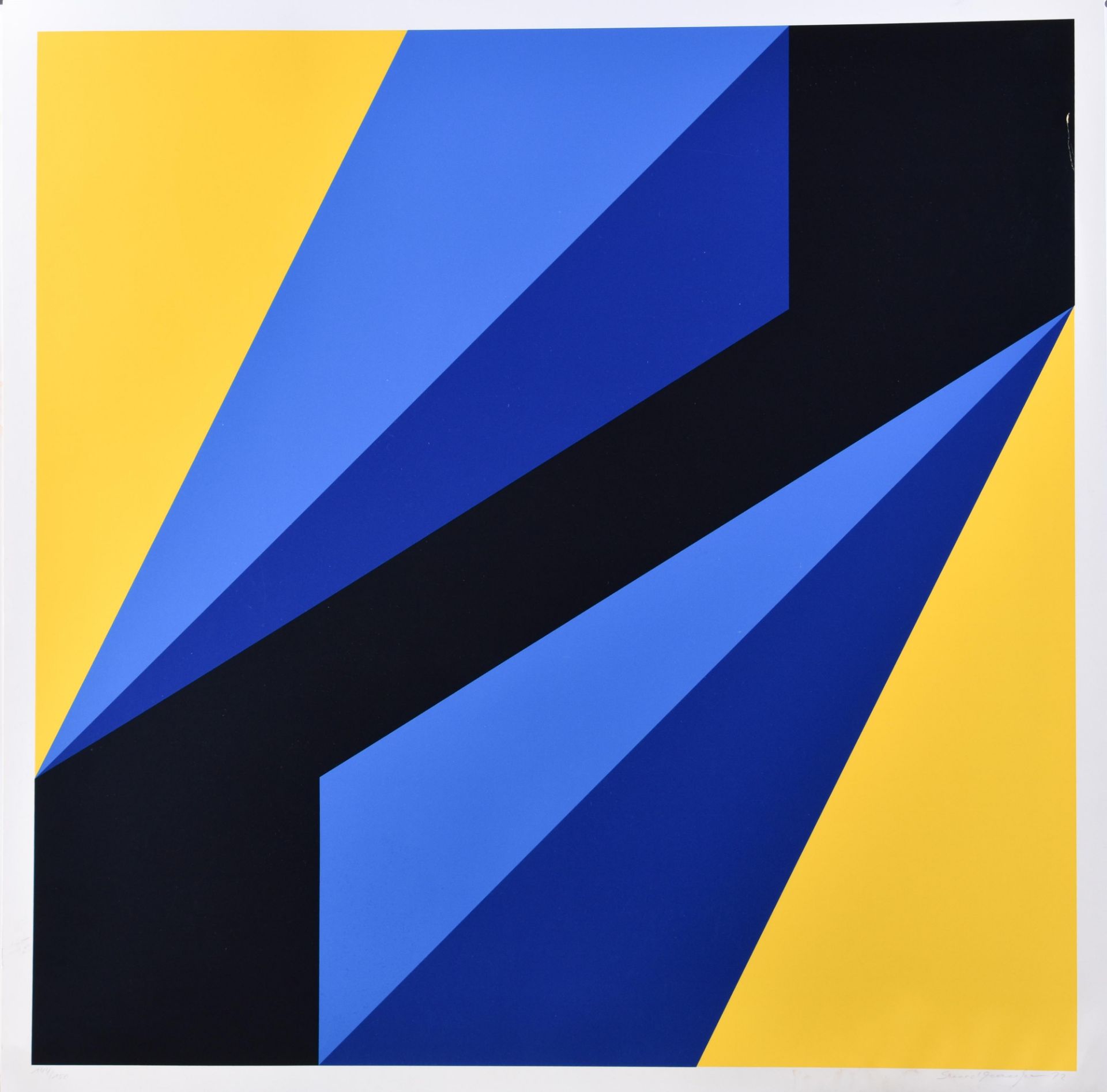 Helmut SUNDHAUßEN (1935)"Geometric composition"graphic - color screenprint, dimensions: 69.5 cm x