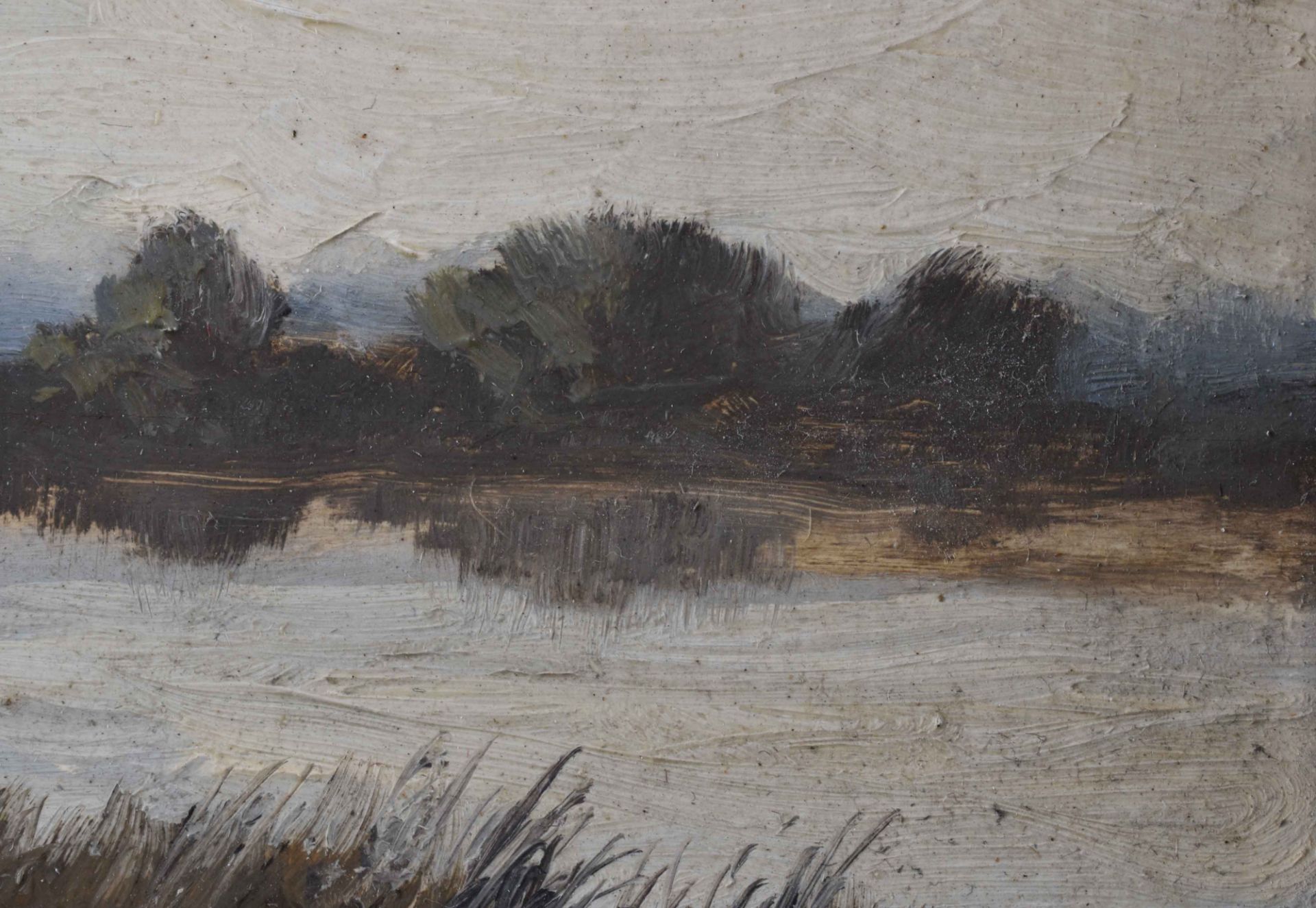 Erich DEMMIN (1911-1997)"River landscape"painting oil / wood, 11.5 cm x 15 cm, framed 23 cm x 27 - Bild 3 aus 6