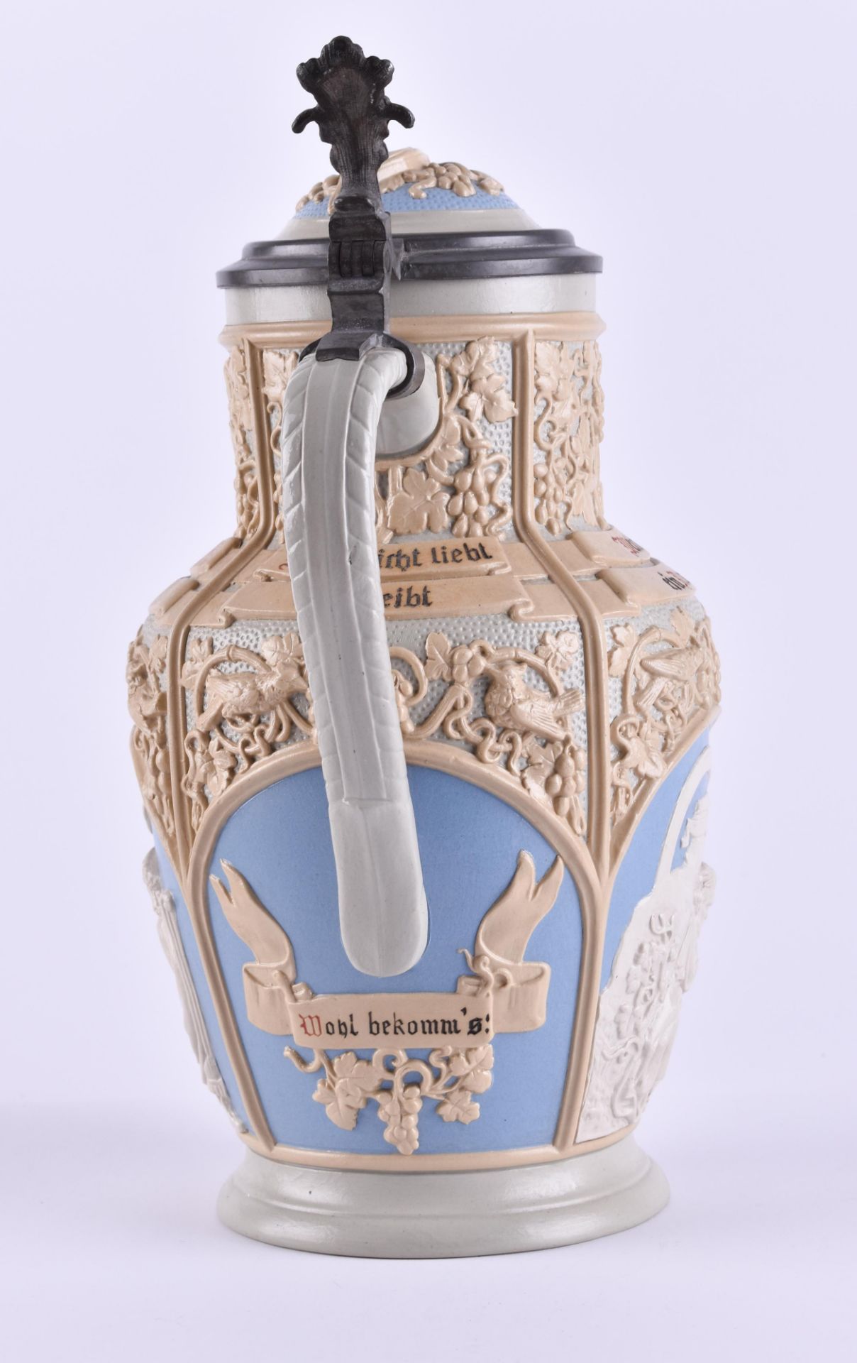 Villeroy & Boch Mettlach wine jug around 1890 / 1900height 30 cm, capacity 2.5 lVilleroy & Boch - Image 4 of 6