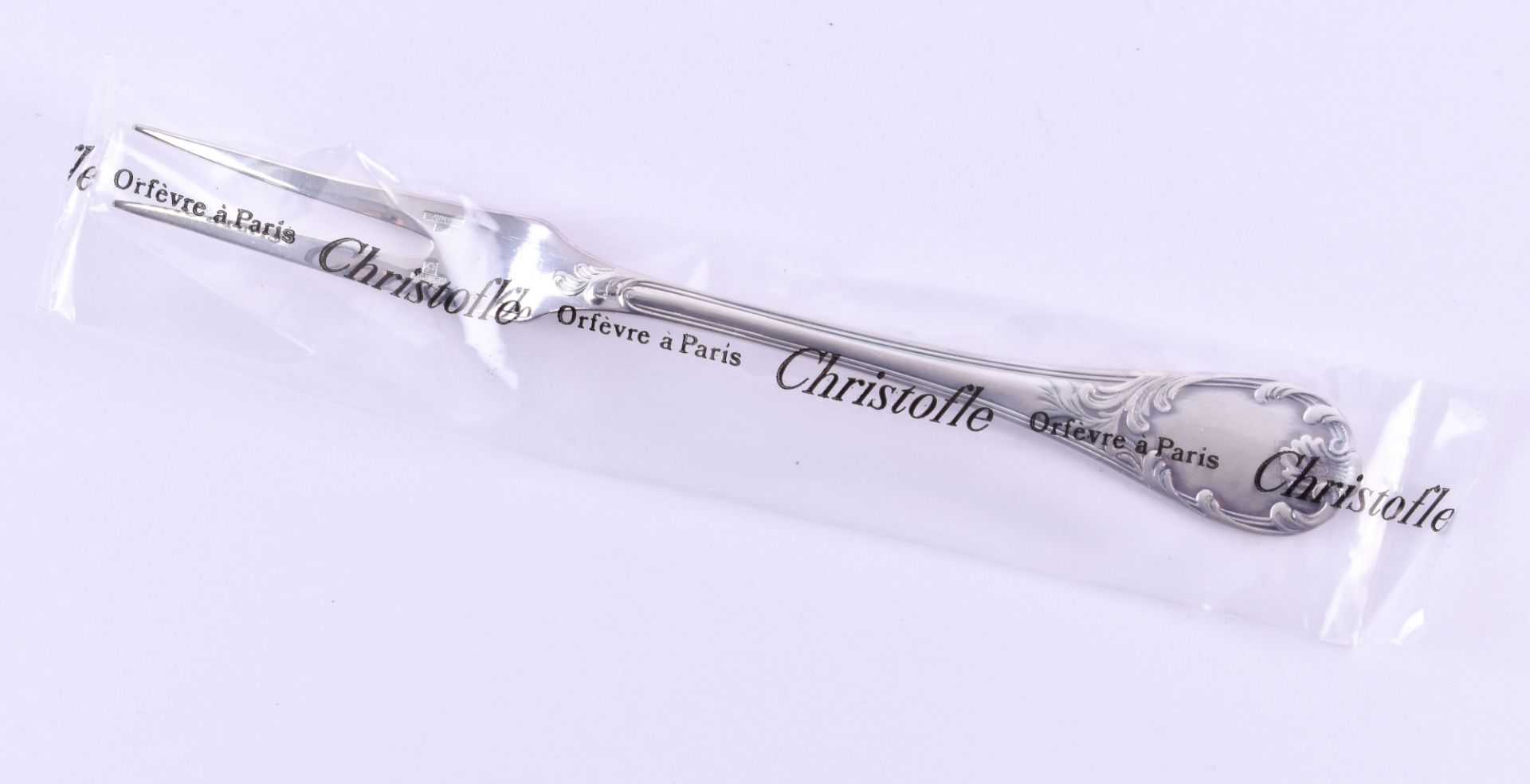 Cold meat fork Christoffle Paris1 cold meat fork, silverplated, with original package, length: 17 - Bild 3 aus 3