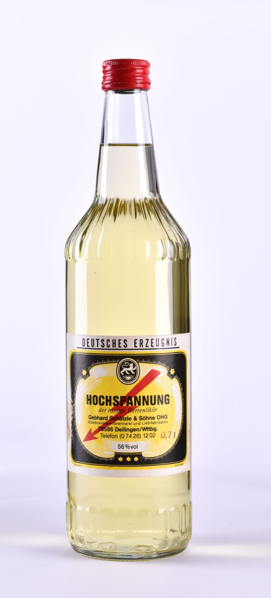 Hochspannung liqueur 1990fill level normal, label in good condition, 0.7 litreHochspannung Likör