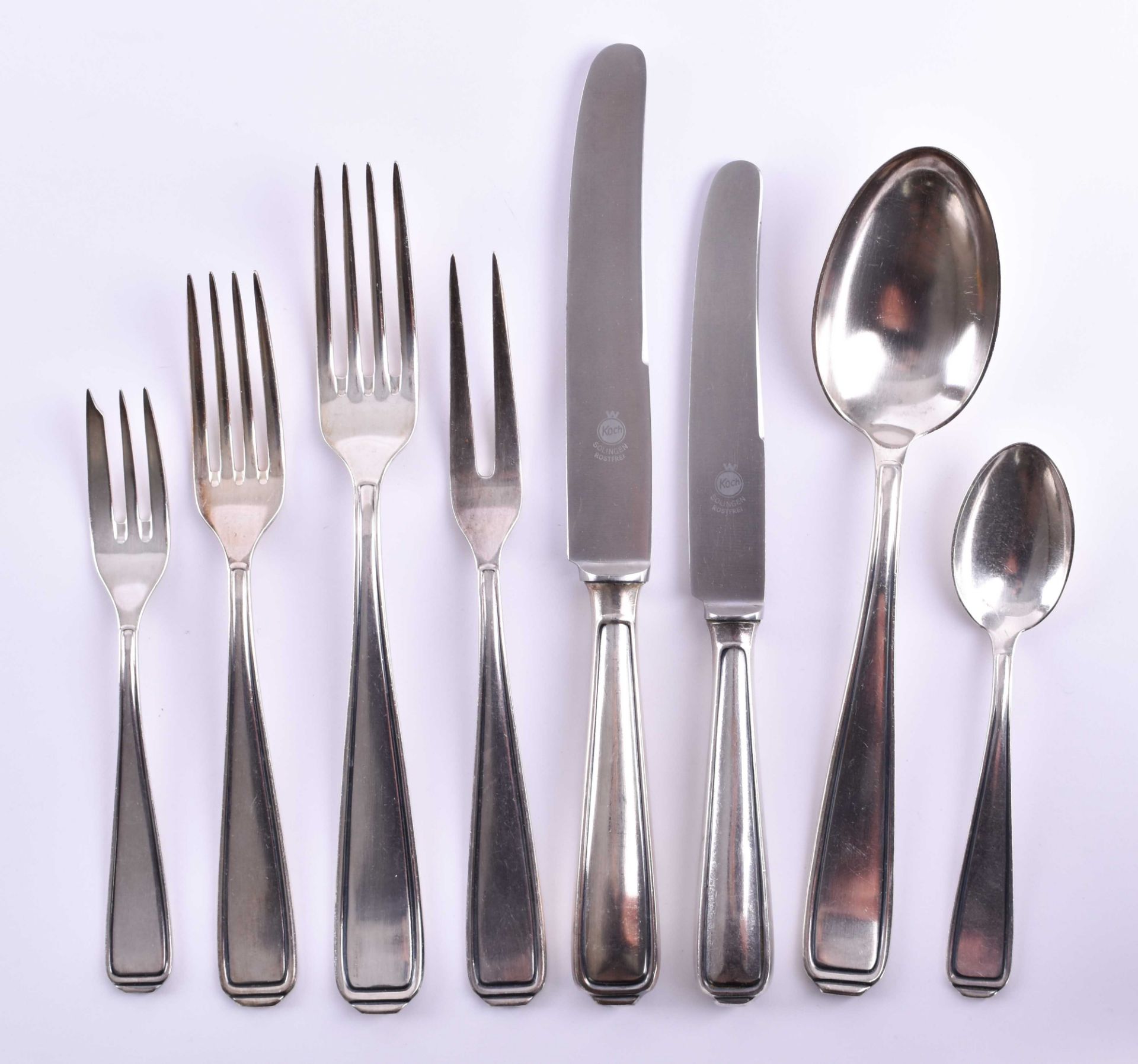 Cutlery for 12 people Solingen85 pieces, designed by Bauhaus, elegant and solid cutlery,